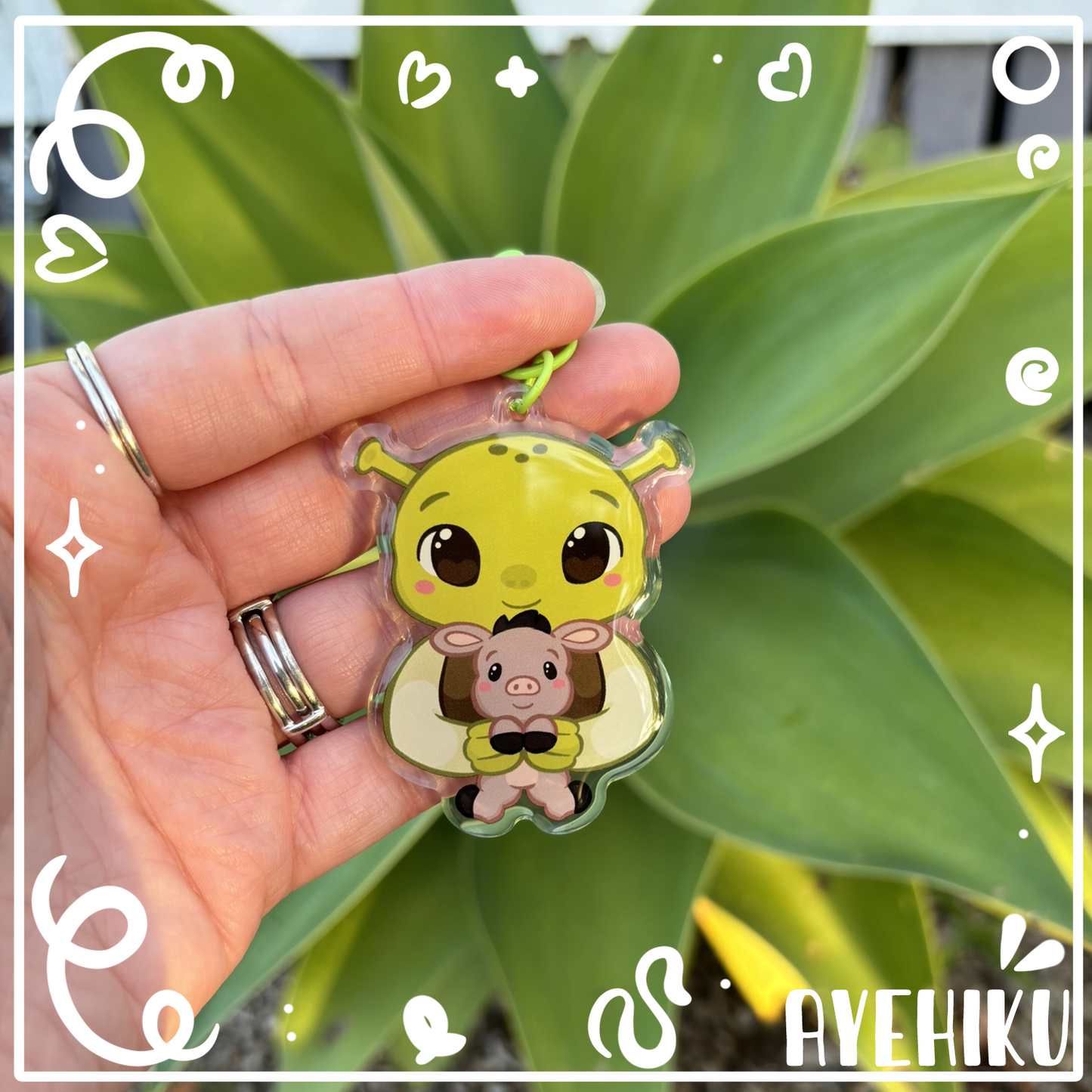 Shrek Donkey Epoxy Keychain | Gloss | Kawaii | Anime