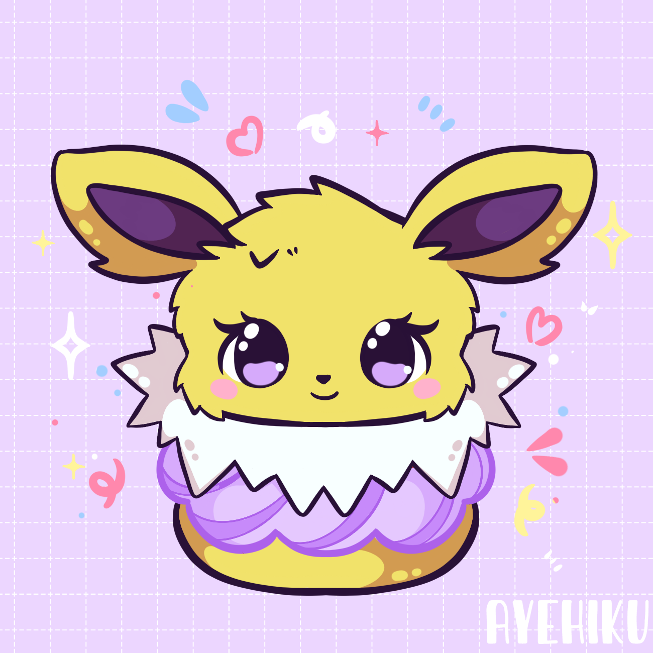 Jolteon Macaroon Epoxy Keychain | Gloss | Kawaii | Anime
