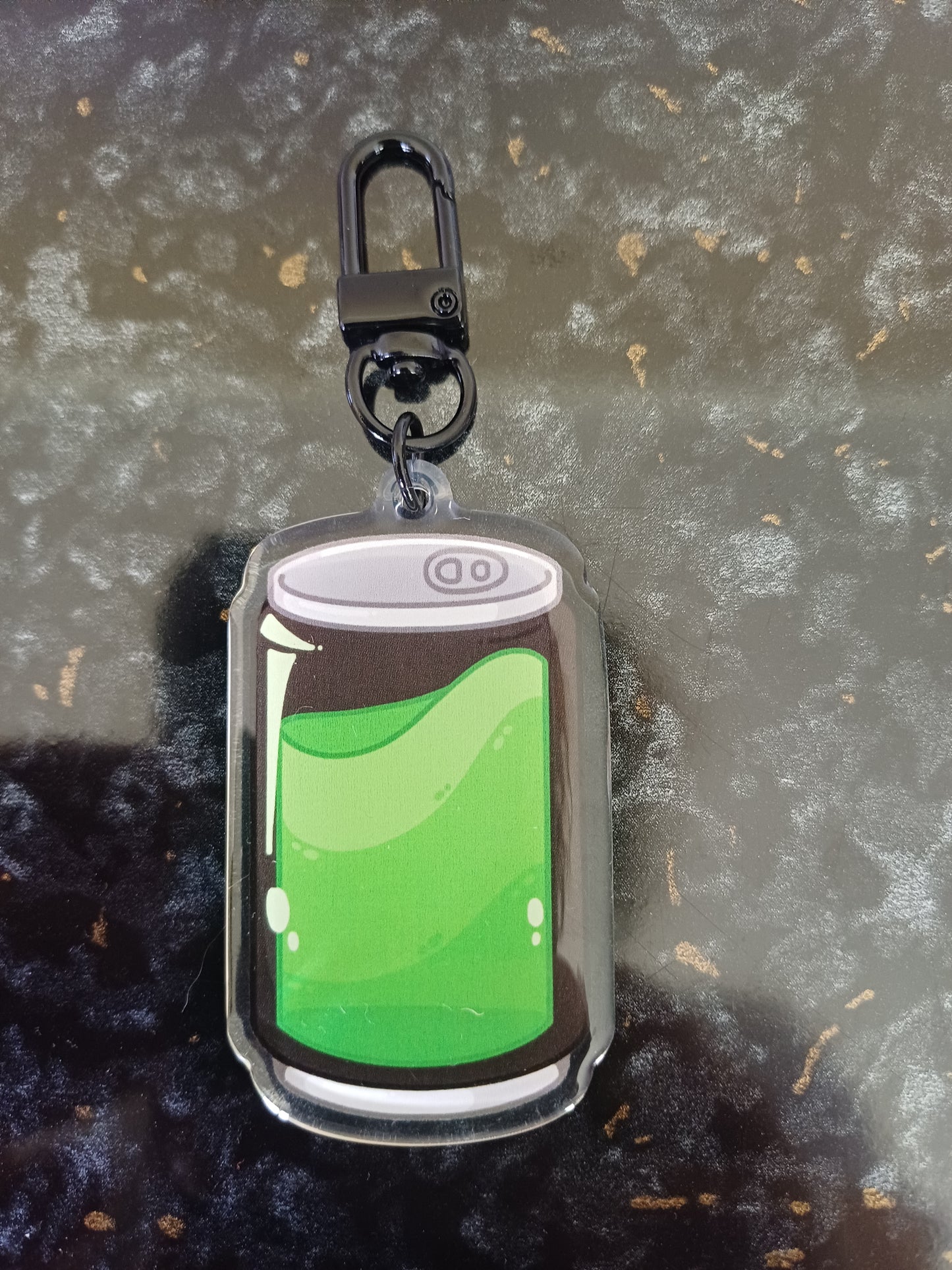 Live Plus Green Epoxy Keychain | Gloss | Kawaii |