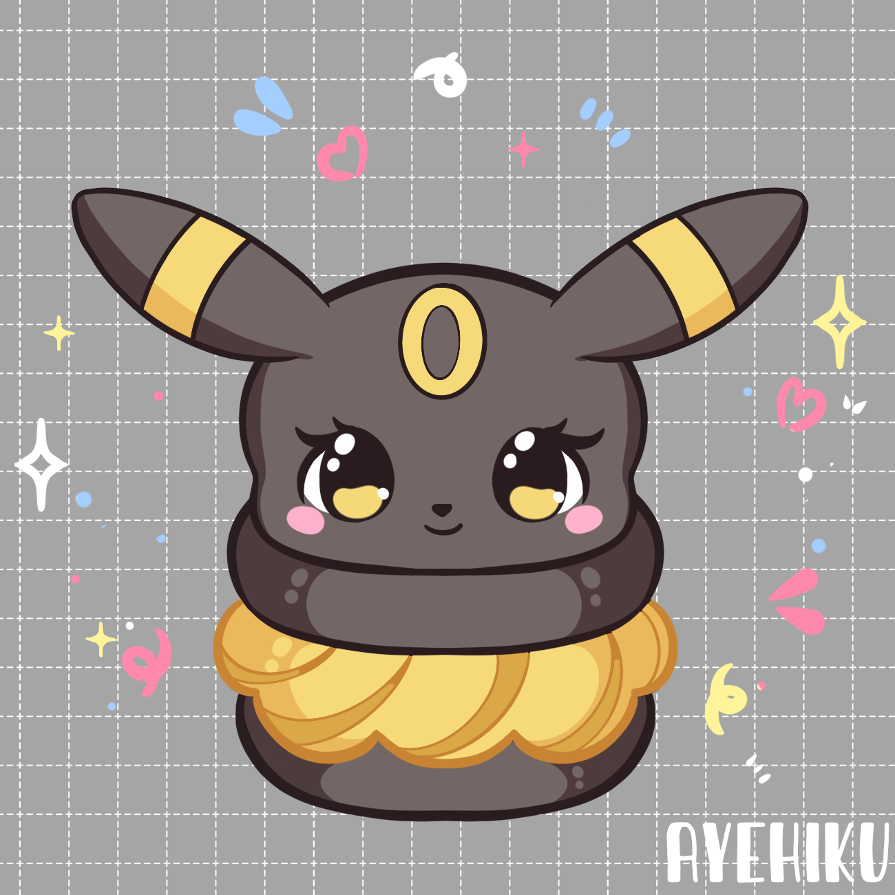Umbreon Macaroon Epoxy Keychain | Gloss | Kawaii | Anime