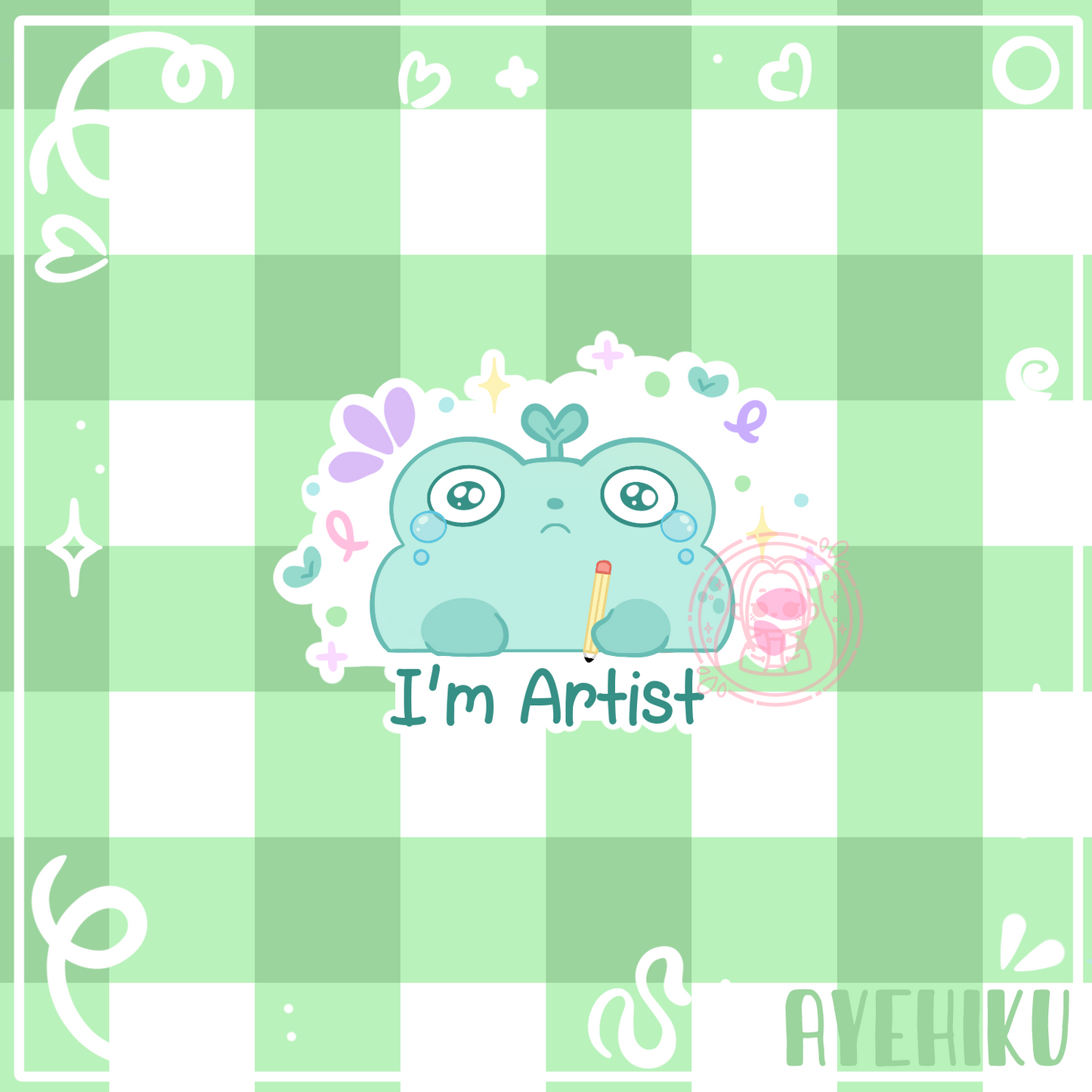 I'm Artist Cute Vinyl Sticker | Funny | Kitty | Kawaii