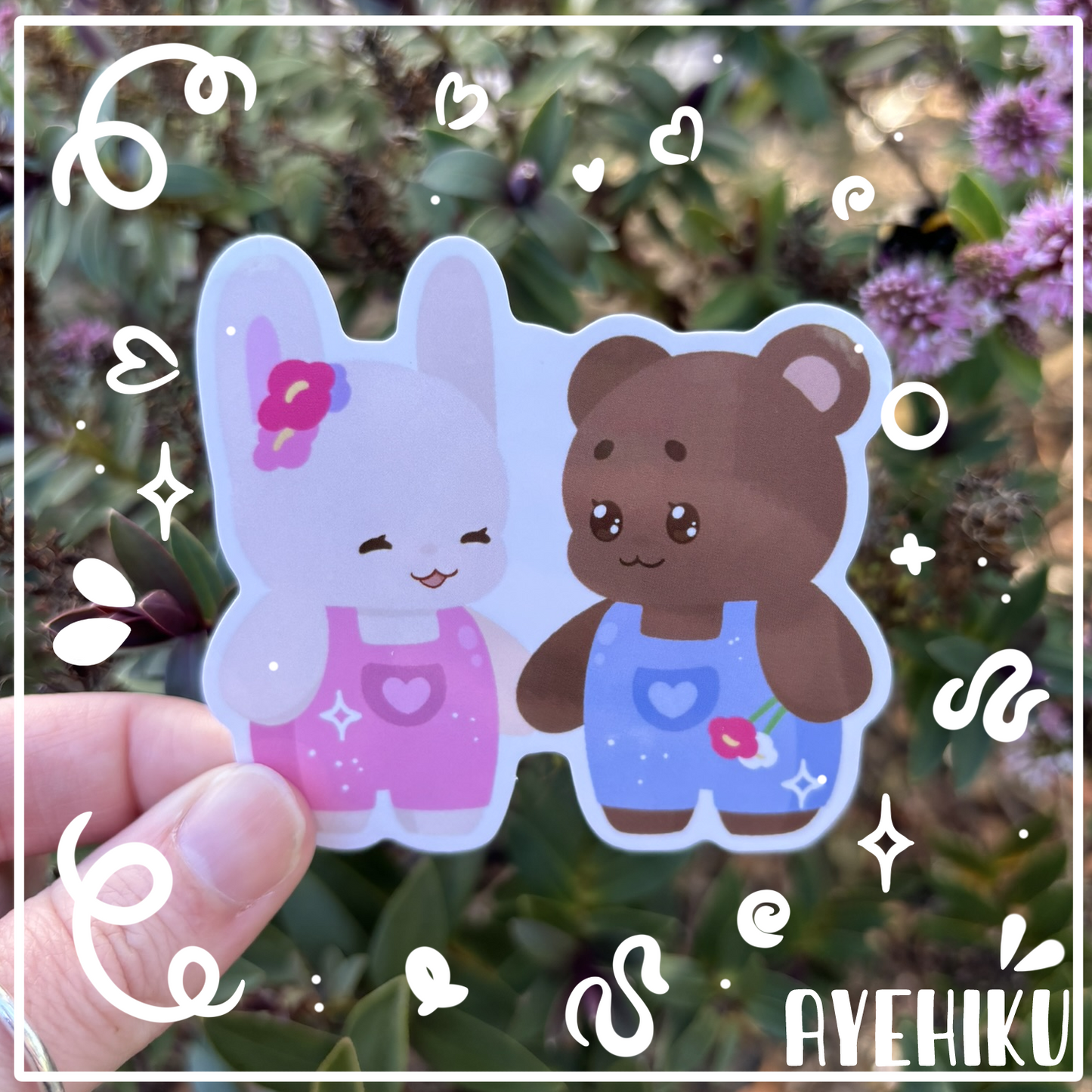 Bunny Bear Cute Vinyl Sticker | Gloss | Kawaii |