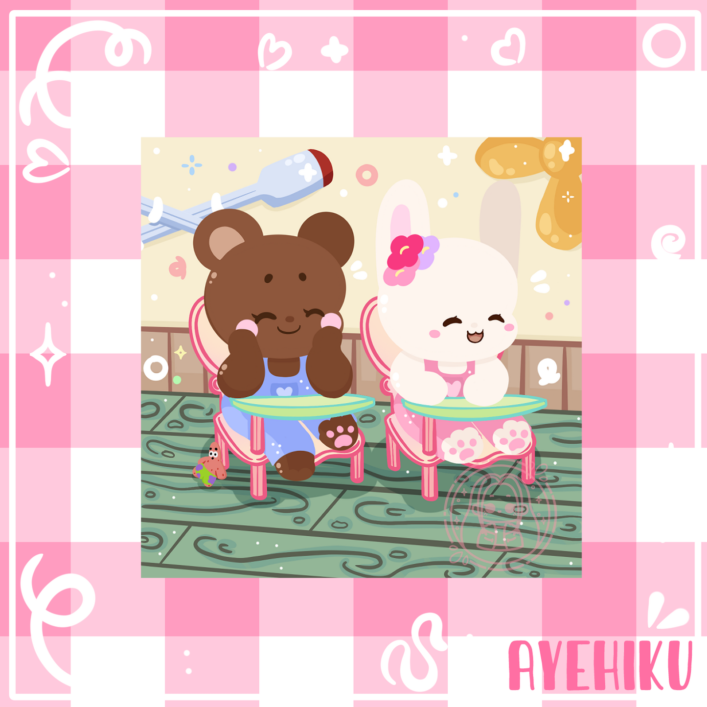 What's Funnier? Cute Print Poster | Matte | Chibi | Kawaii