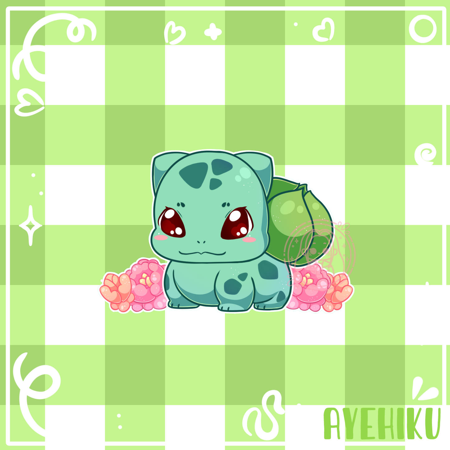 Bulbasaur Cute Vinyl Sticker | Matte | Chibi | Kawaii | Anime