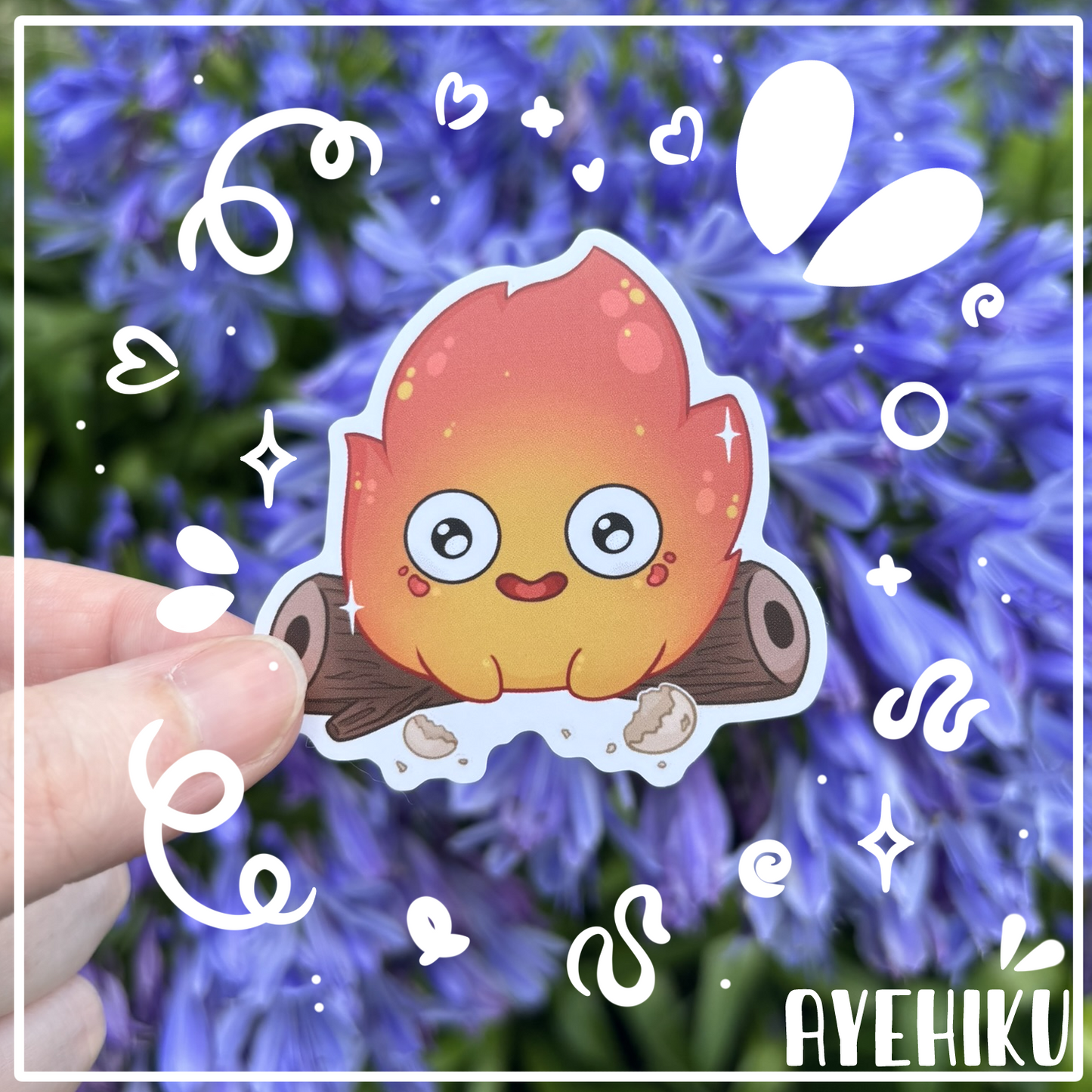 Calcifer Cute Vinyl Sticker | Matte | Chibi | Kawaii | Anime