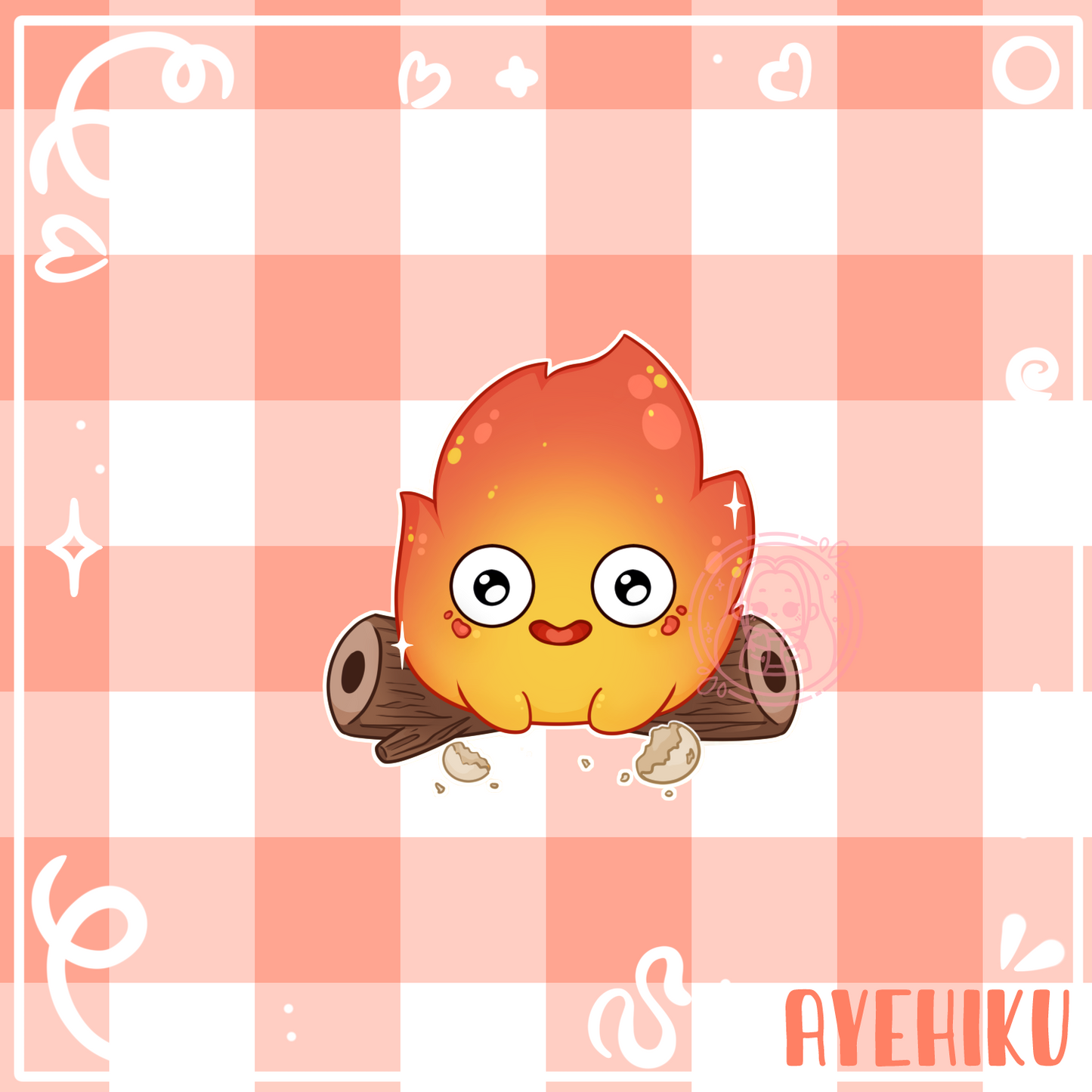 Calcifer Cute Vinyl Sticker | Matte | Chibi | Kawaii | Anime