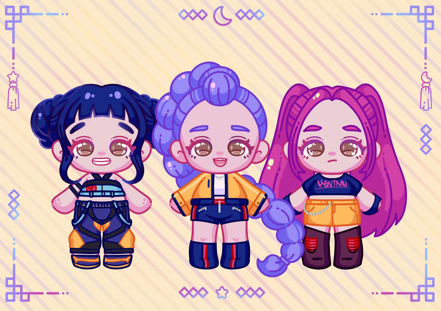Huntrix Cute Print Poster | Matte | KPOP | Kawaii |