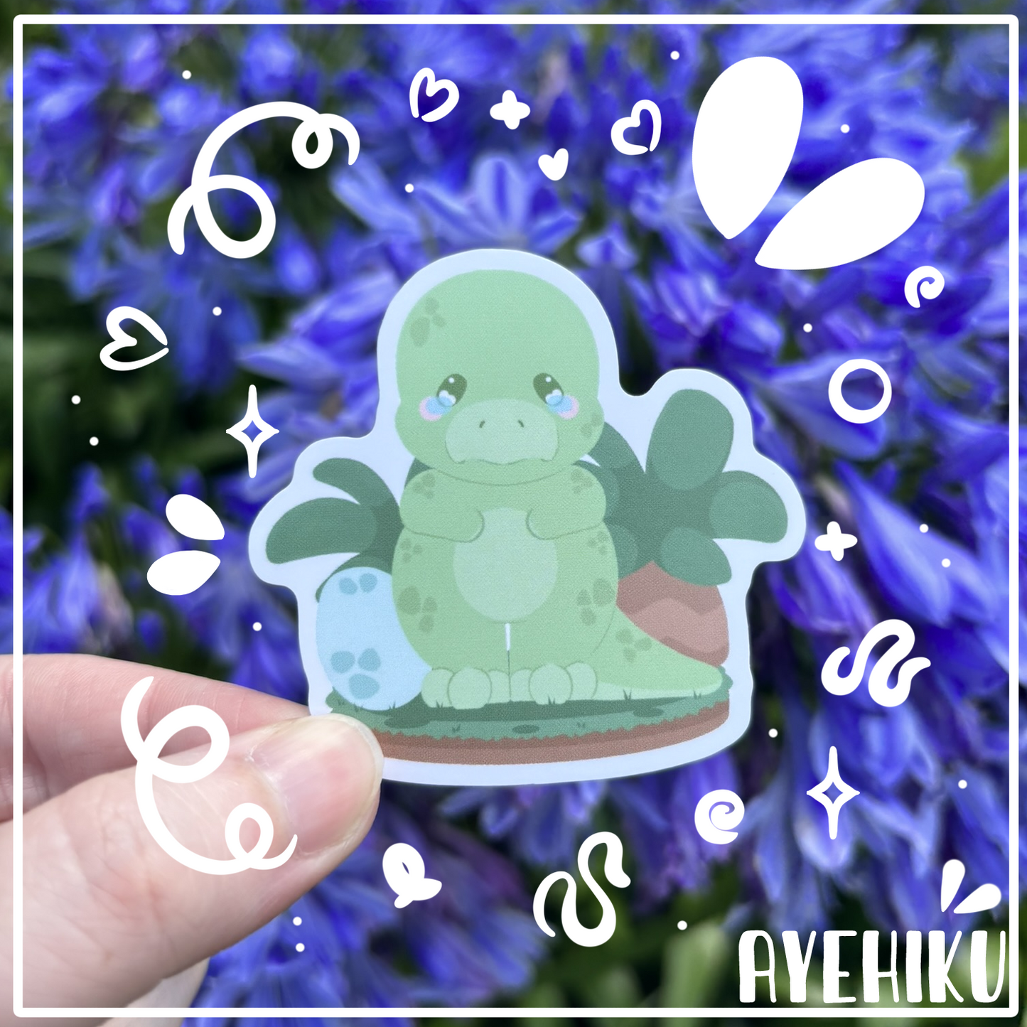 Dino Cute Vinyl Sticker | Matte | Chibi | Kawaii