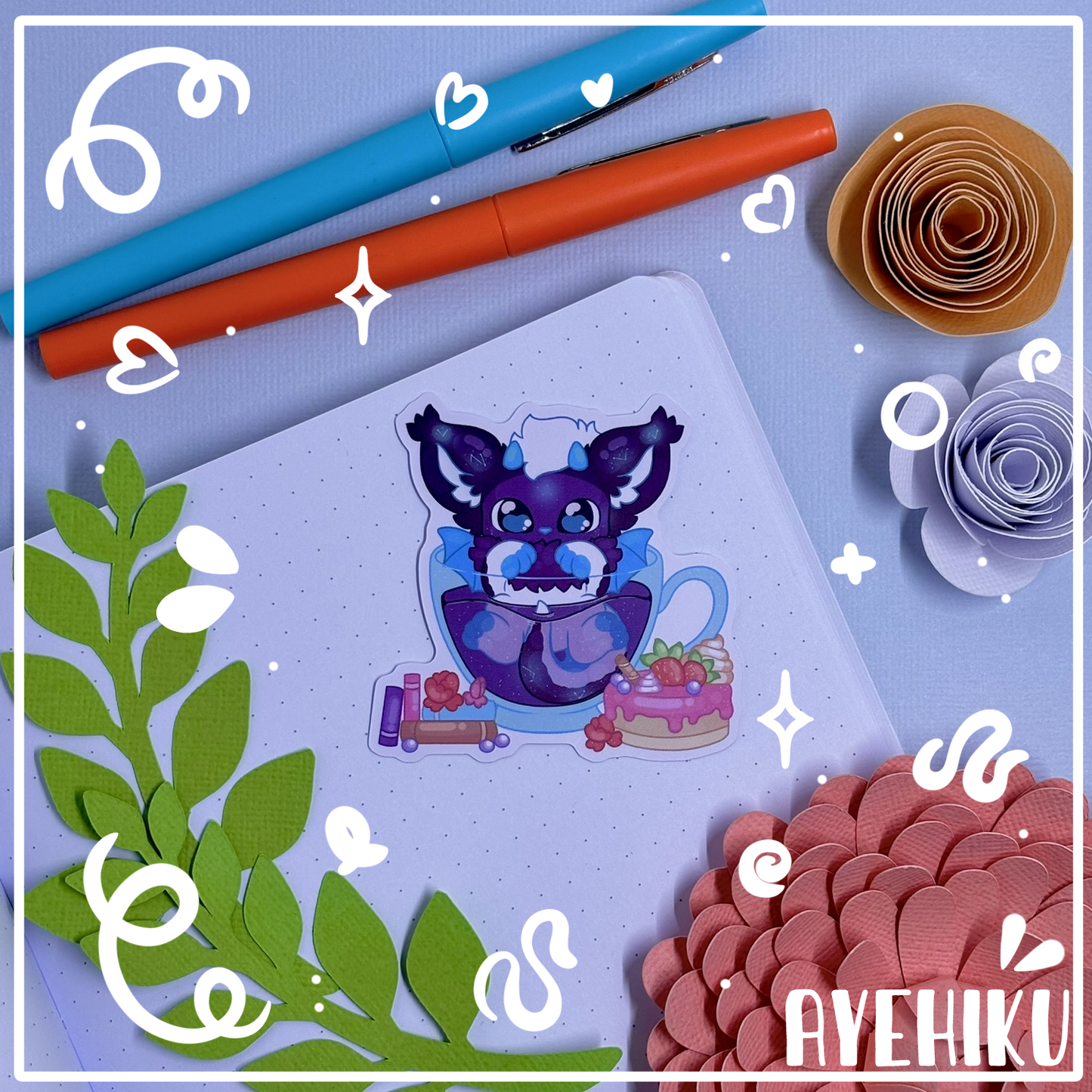 Damo Cute Vinyl Sticker | Matte | Chibi | Kawaii | Dragon