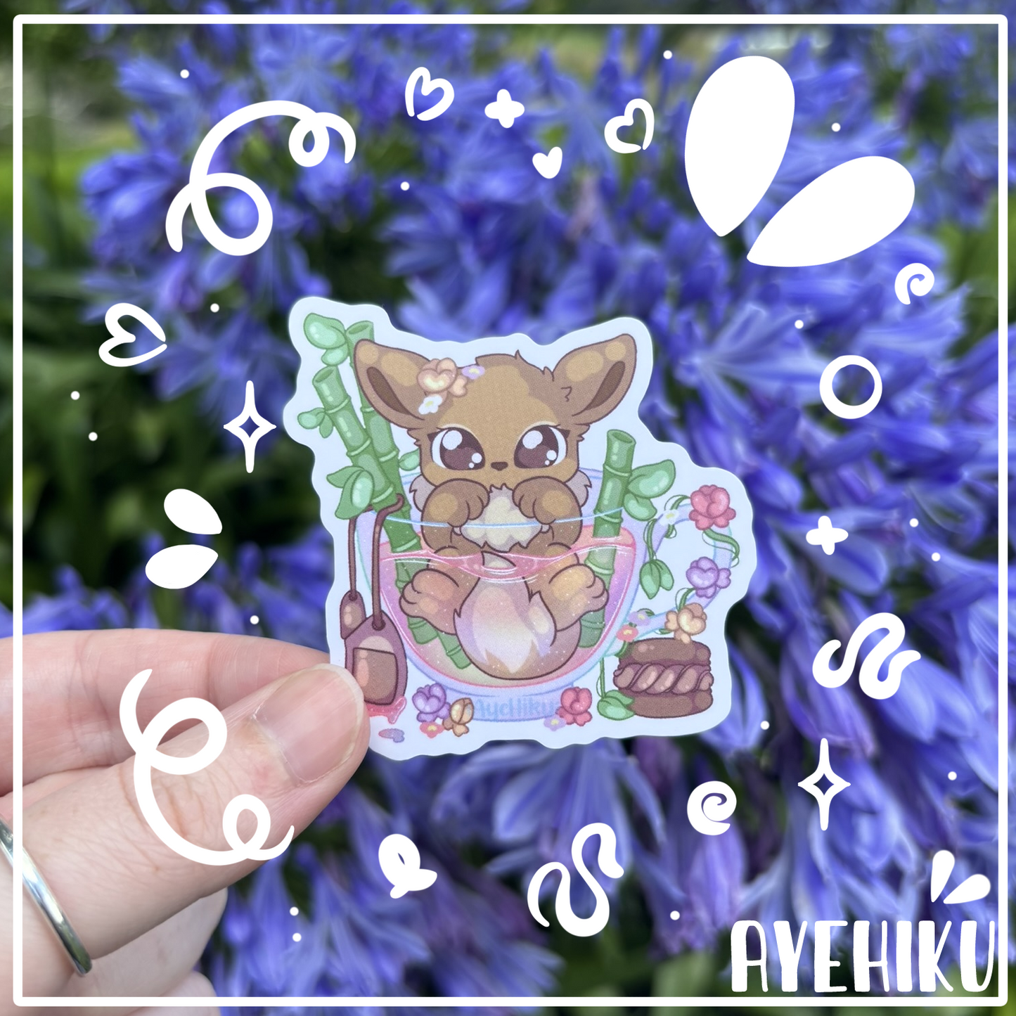 Eevee Cute Vinyl Sticker | Matte | Chibi | Kawaii | Anime
