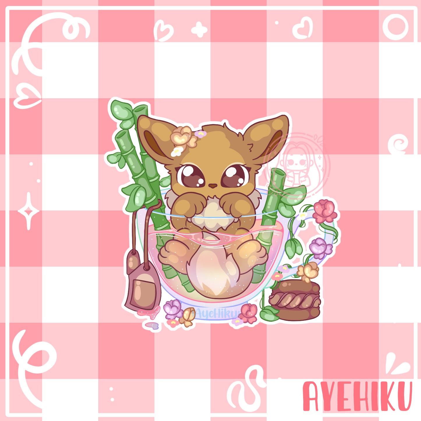 Eevee Cute Vinyl Sticker | Matte | Chibi | Kawaii | Anime