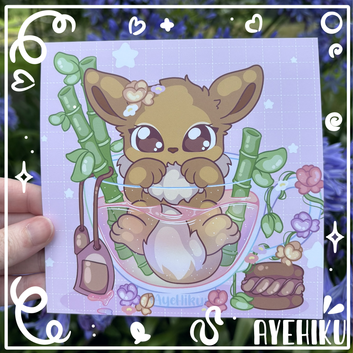 Eevee Cute Print Poster | Matte | Chibi | Kawaii