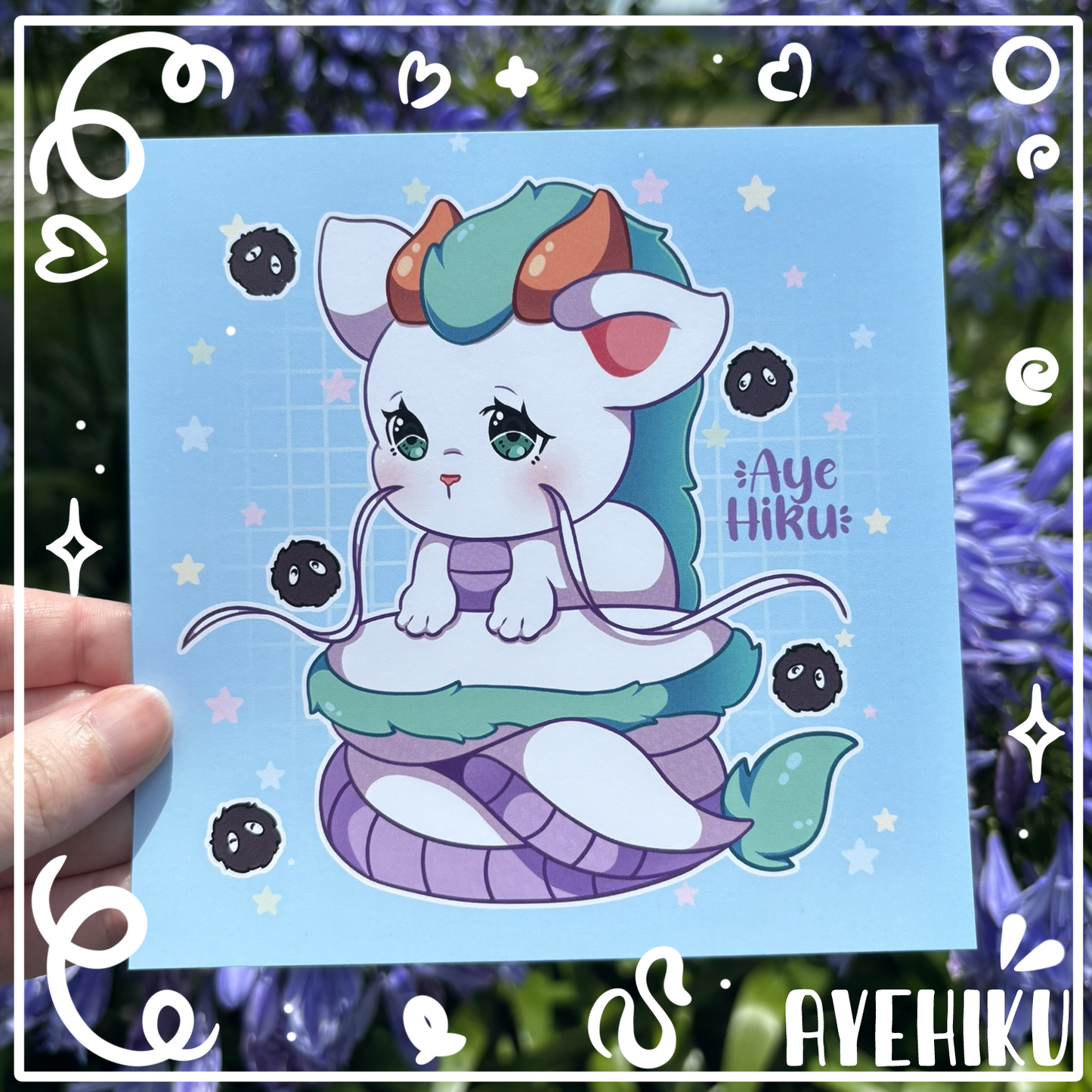 Haku Cute Print Poster | Matte | Chibi | Kawaii