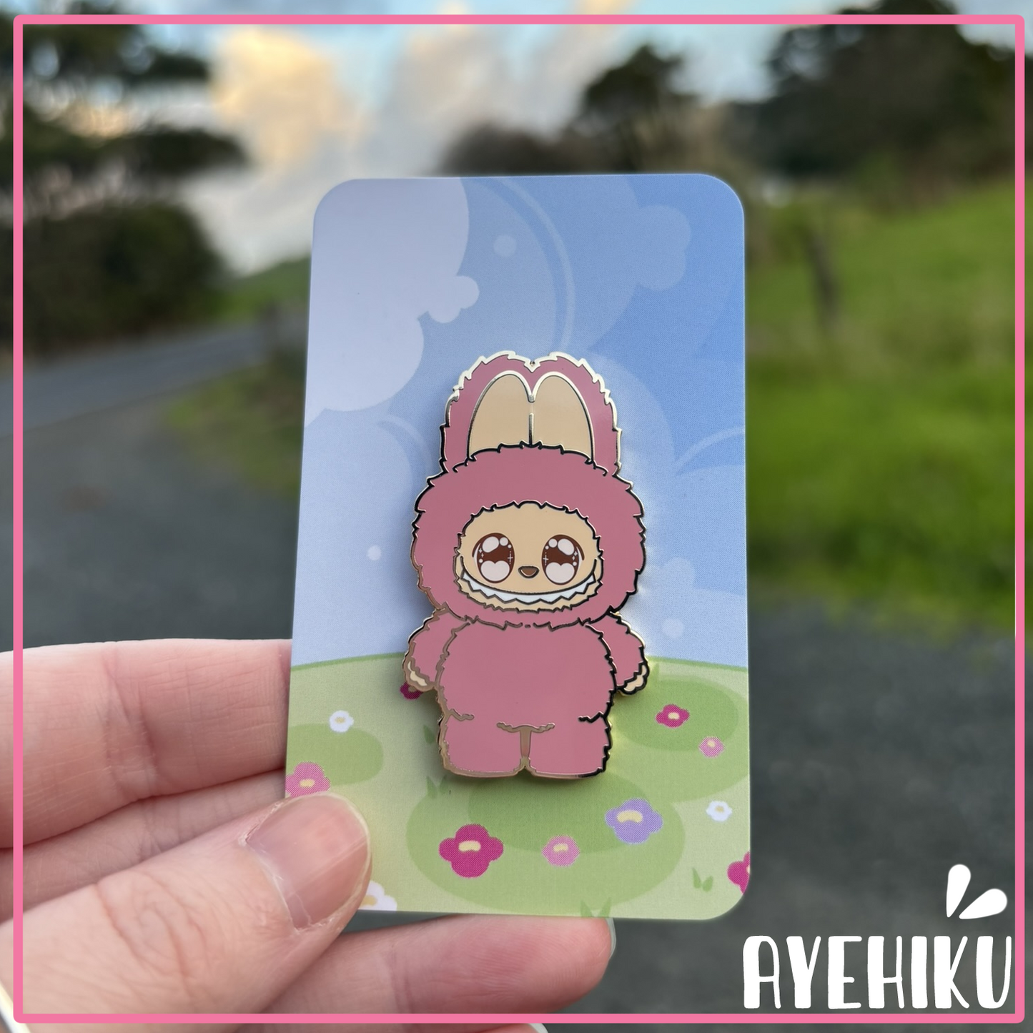 Labubu Hard Enamel Pin 2" | Chibi | Cute | Pin | Badge