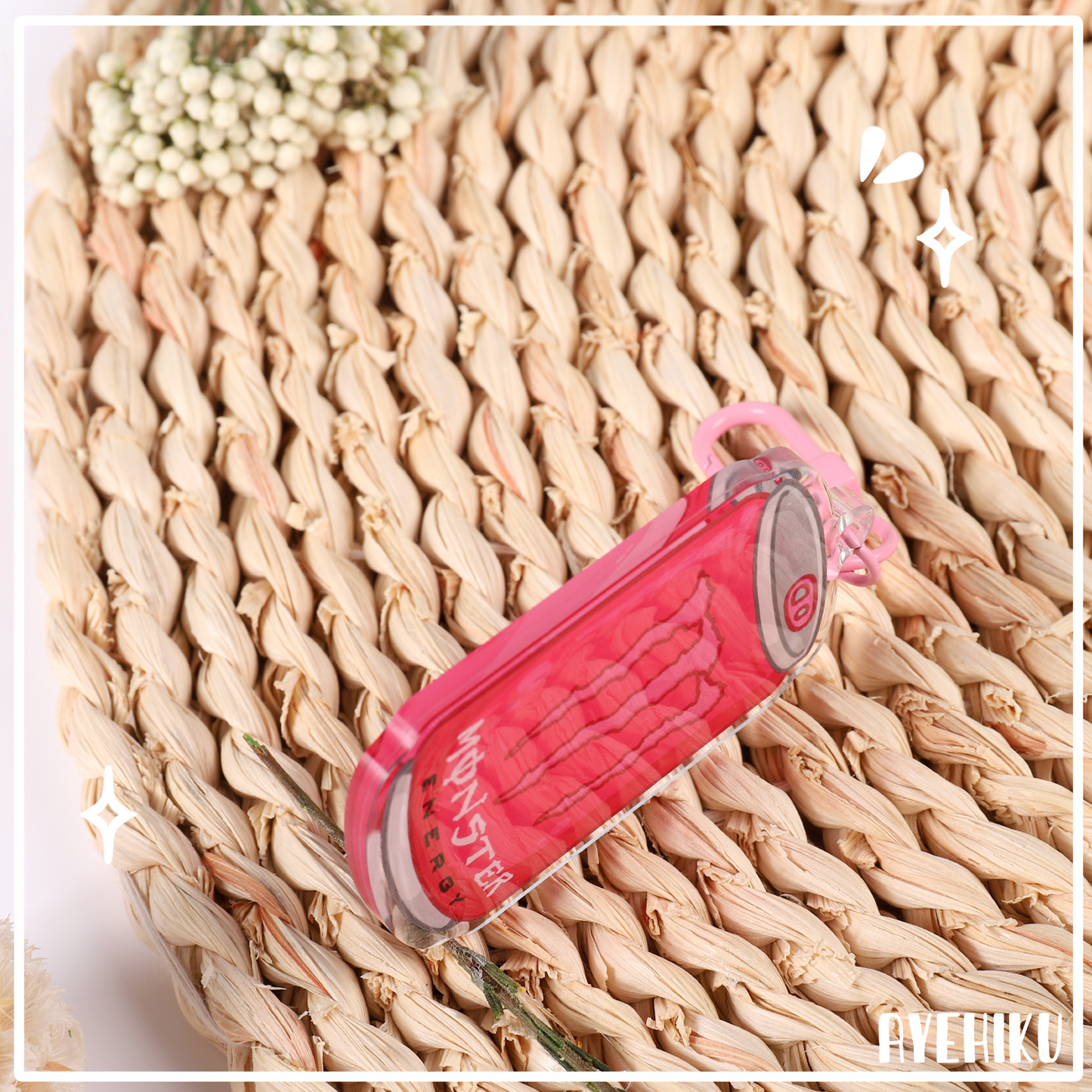 Pink Monster Epoxy Keychain | Gloss | Kawaii | Double Sided