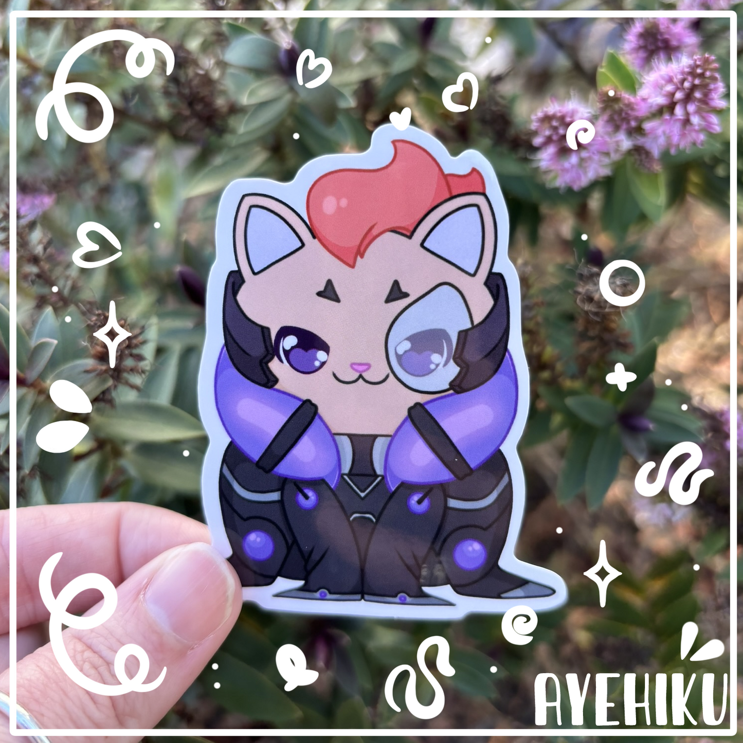 Moira Cat Cute Vinyl Sticker | Gloss | Kitty | Kawaii | Anime
