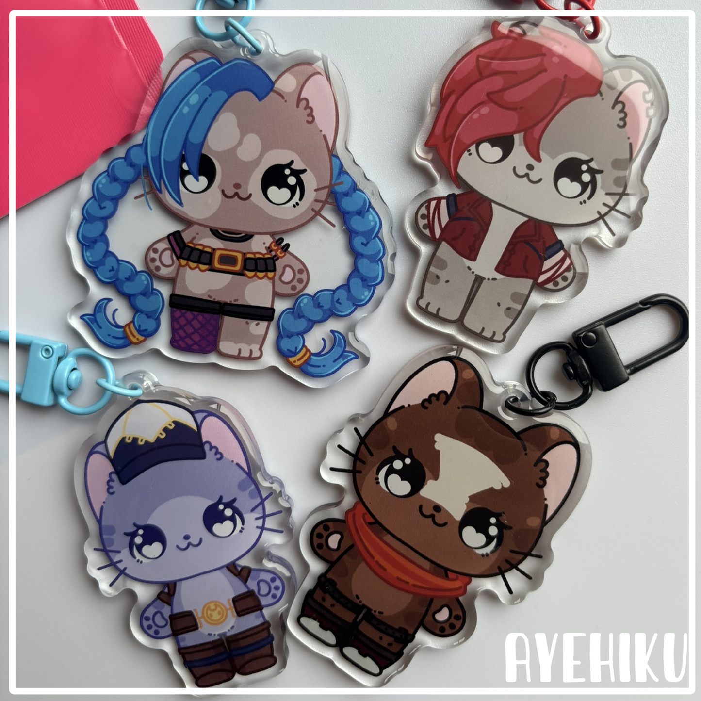 Kitty Arcane Blind Bag Epoxy Keychain & Sticker | Gloss | Kawaii | Anime | 2.5''
