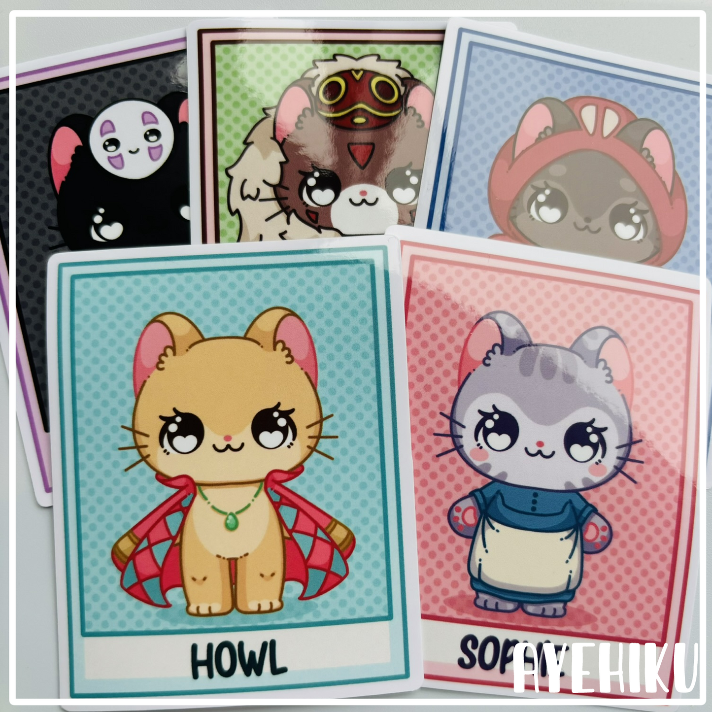 Kitty Studio Ghibli Blind Bag Epoxy Keychain & Sticker | Gloss | Kawaii | Anime | 2.5''