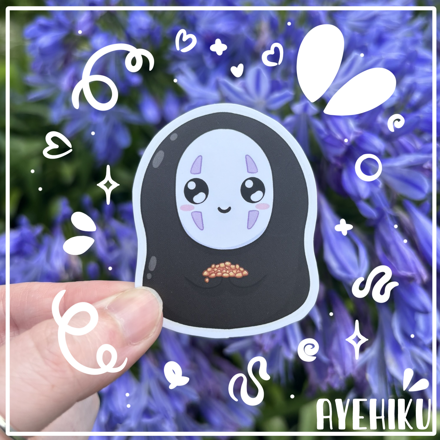 No Face Cute Vinyl Sticker | Matte | Chibi | Kawaii | Anime