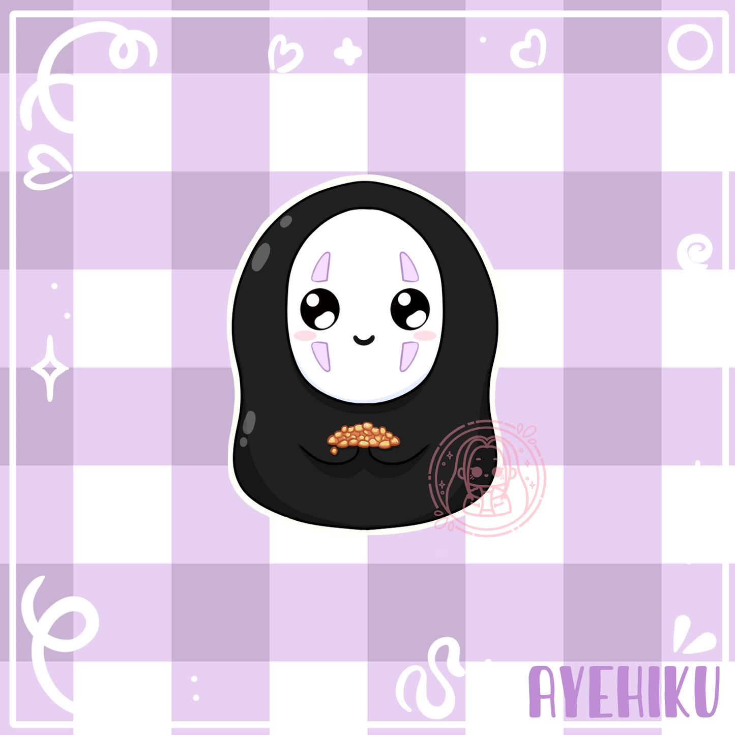 No Face Cute Vinyl Sticker | Matte | Chibi | Kawaii | Anime