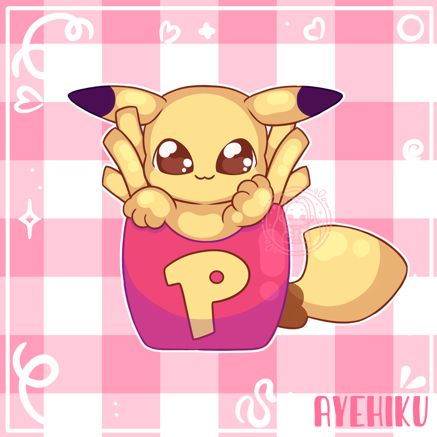 Pikachu Cute Vinyl Sticker | Matte | Chibi | Kawaii | Anime
