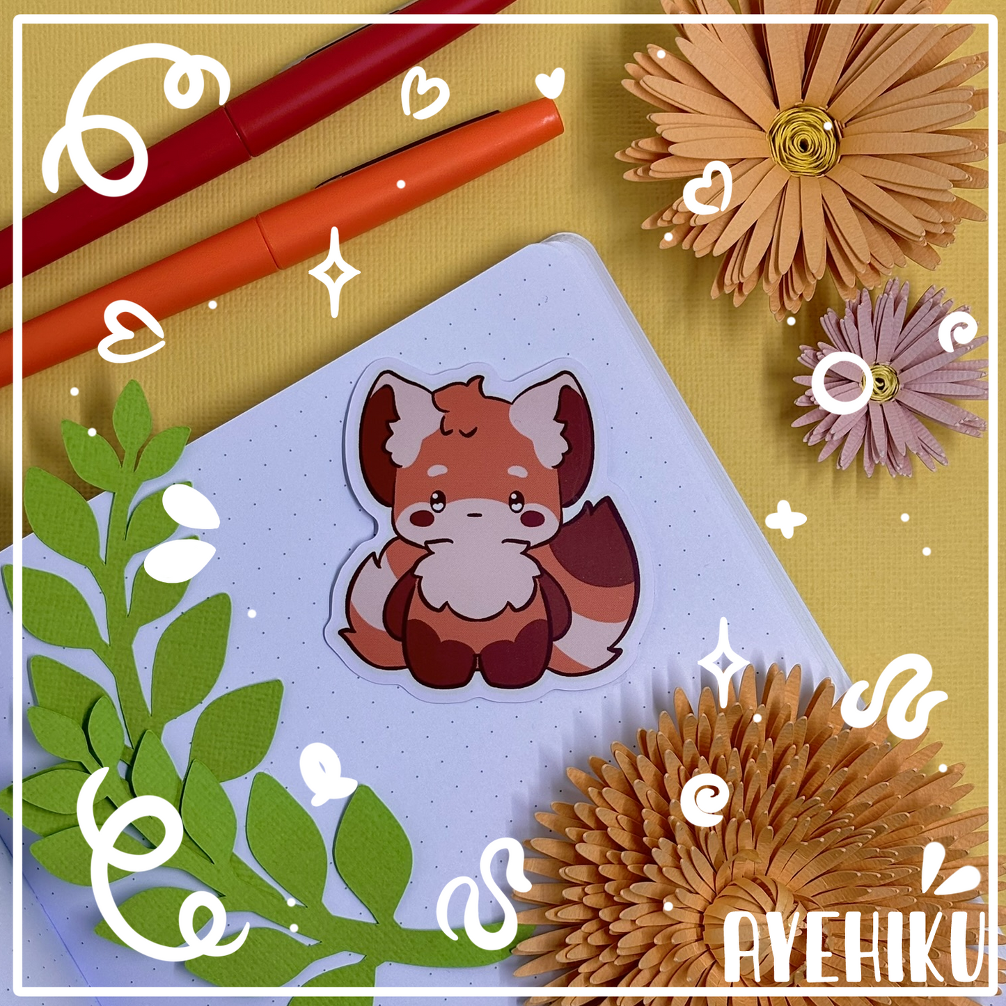 Ralph Cute Vinyl Sticker | Matte | Chibi | Kawaii | Red Panda