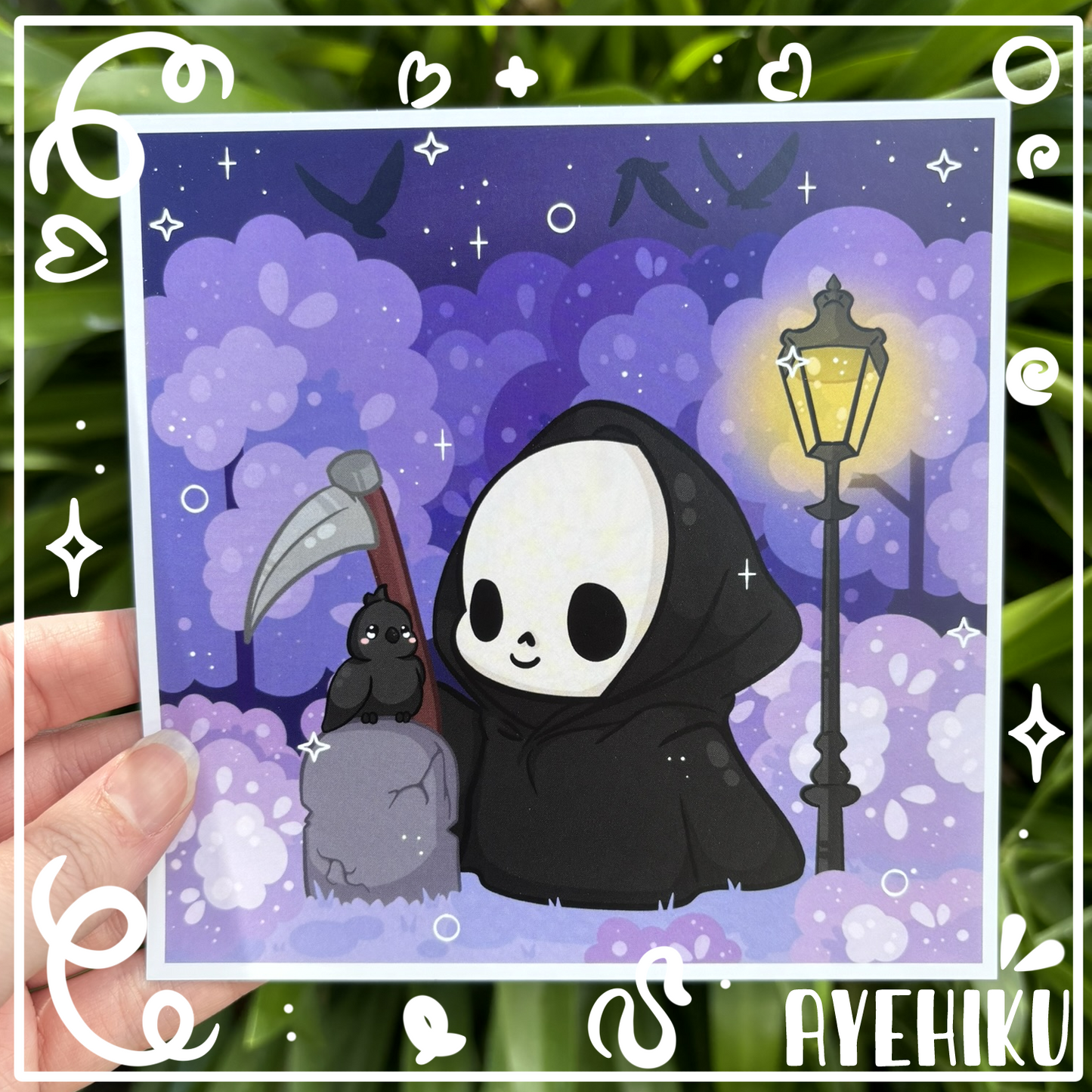Reaper Friend Cute Print Poster | Matte | Chibi | Kawaii