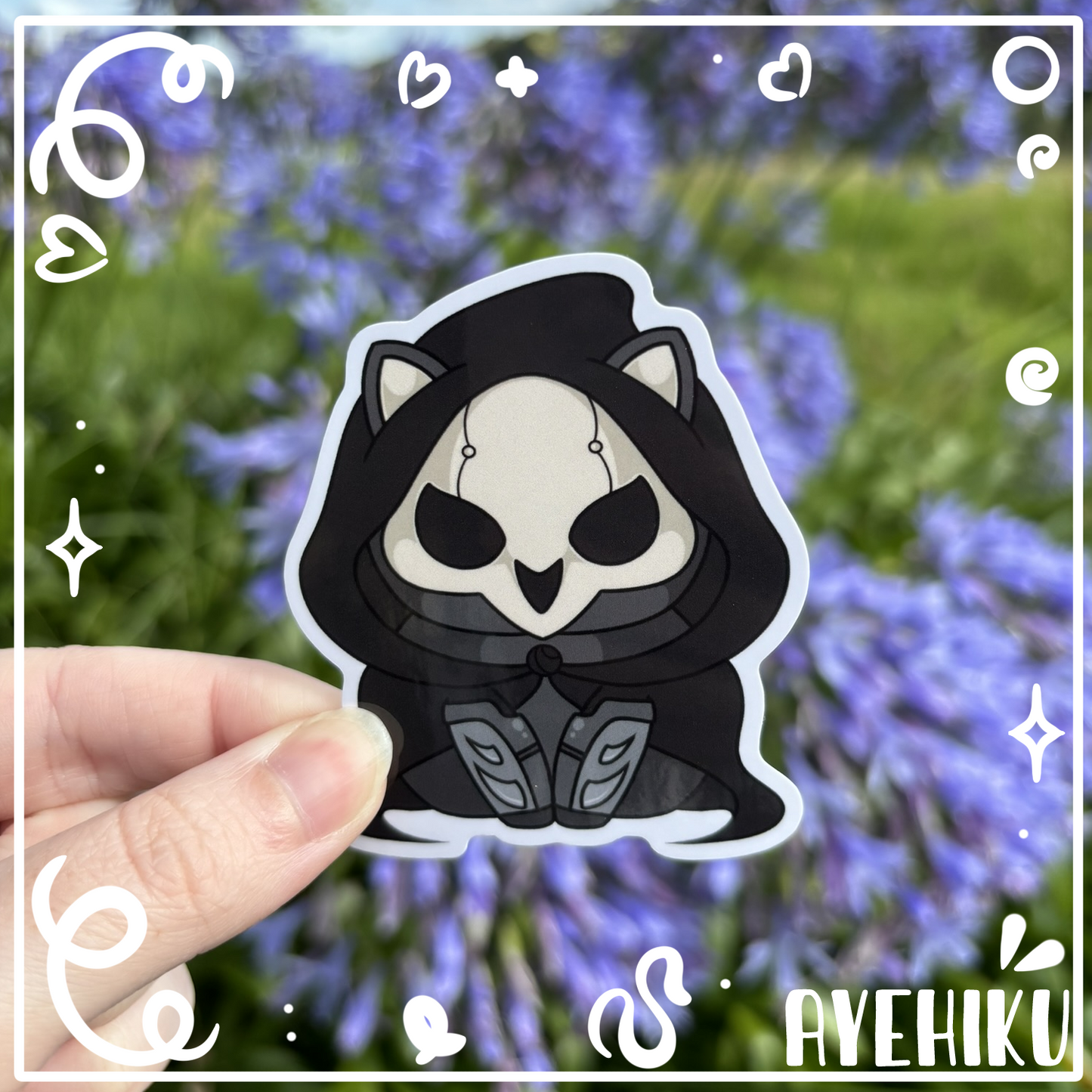 Reaper Cat Cute Vinyl Sticker | Gloss | Kitty | Kawaii | Anime