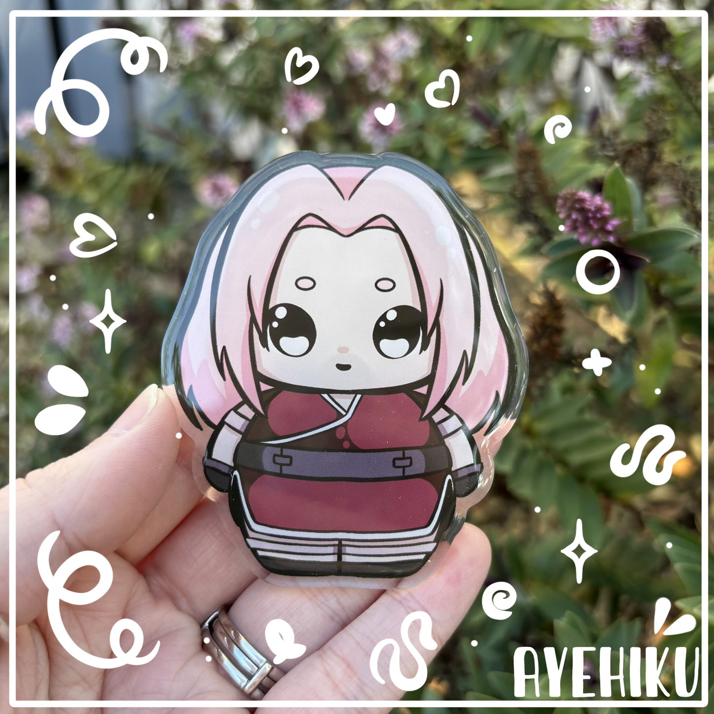 Sakura Acrylic Pin | Gloss | Kawaii | Anime