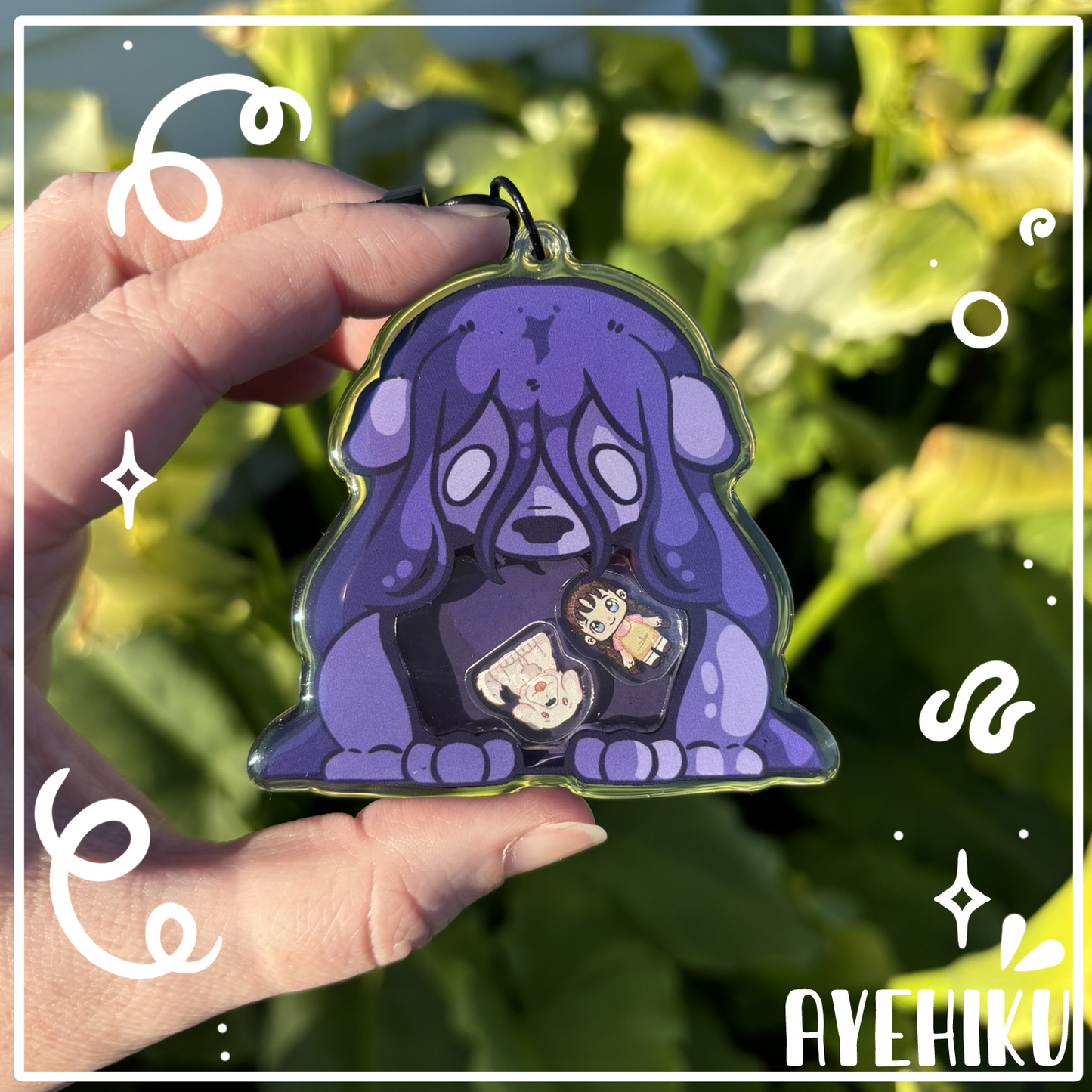Edward 3'' Shaky Charm | Double Sided Epoxy Keychain | Gloss | Kawaii | Anime