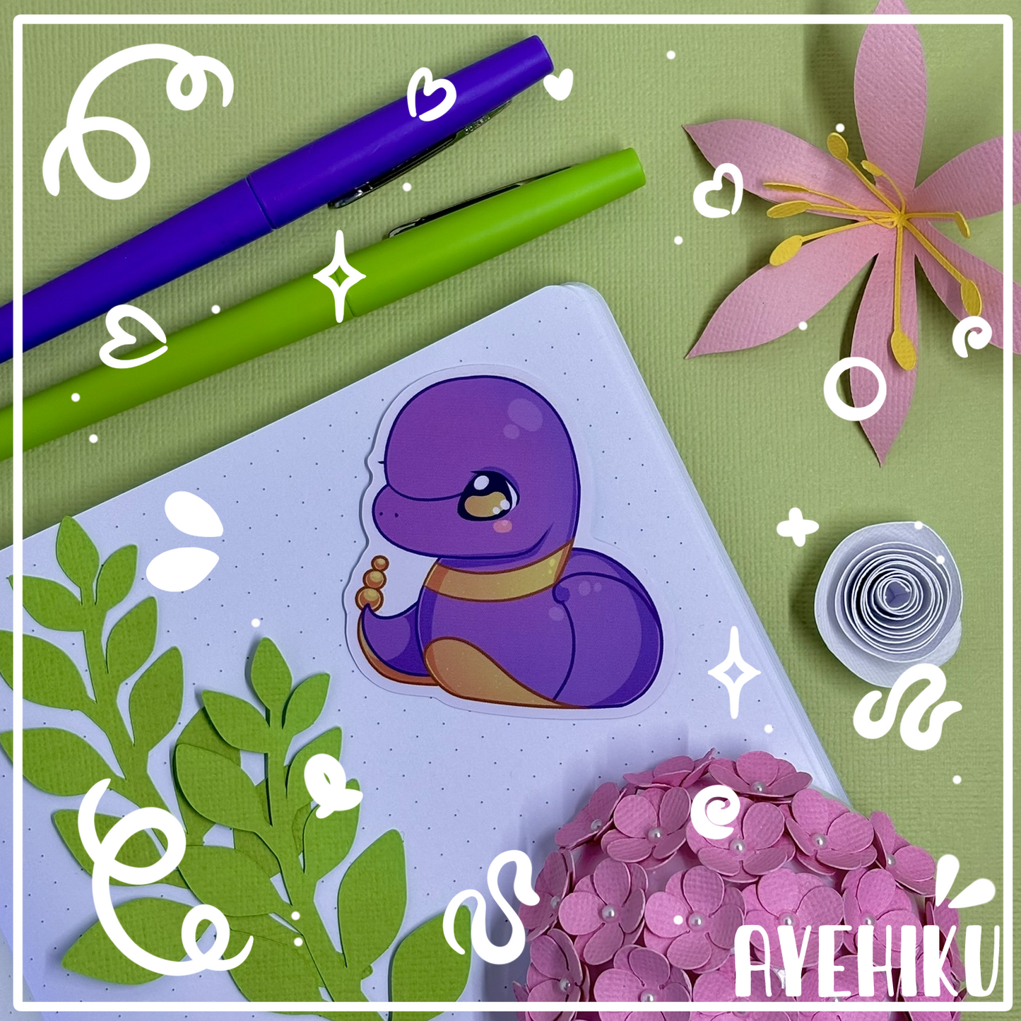 Ekans Cute Vinyl Sticker | Matte | Chibi | Kawaii | Anime