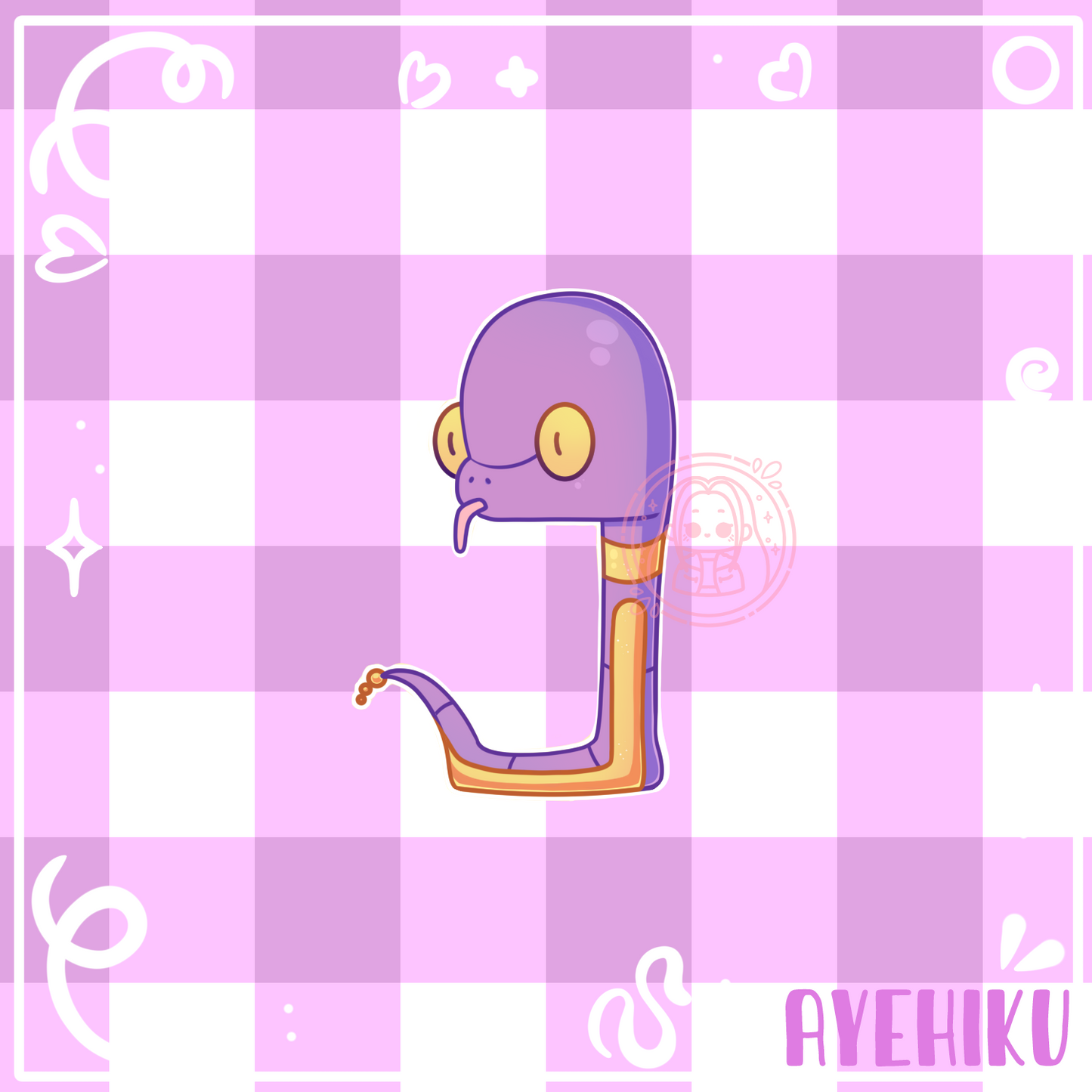 Ekans Snek Cute Vinyl Sticker | Matte | Chibi | Kawaii | Anime