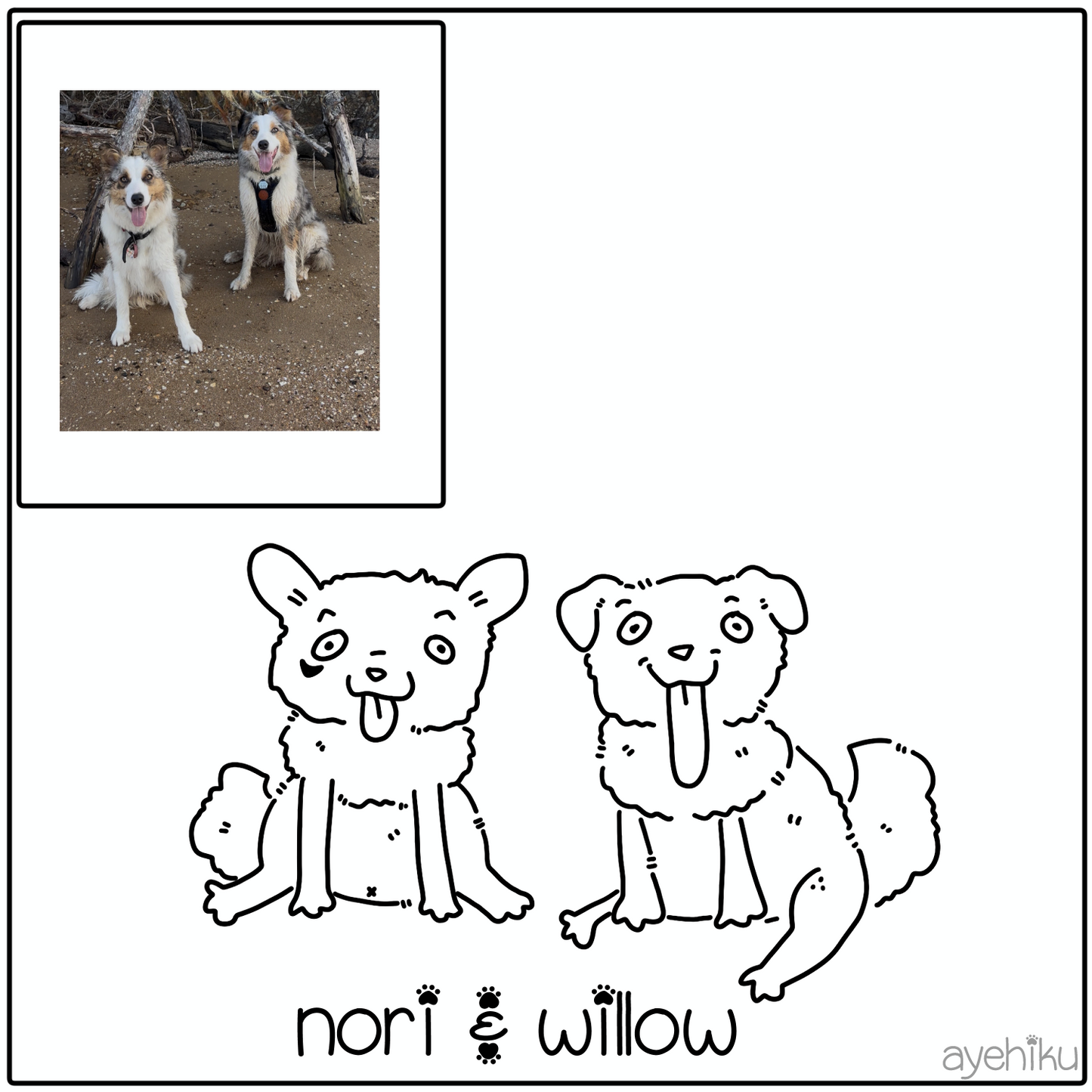 Custom Pet Portrait | Ugly Pet | Funny | Gift | Line art | Digital Image
