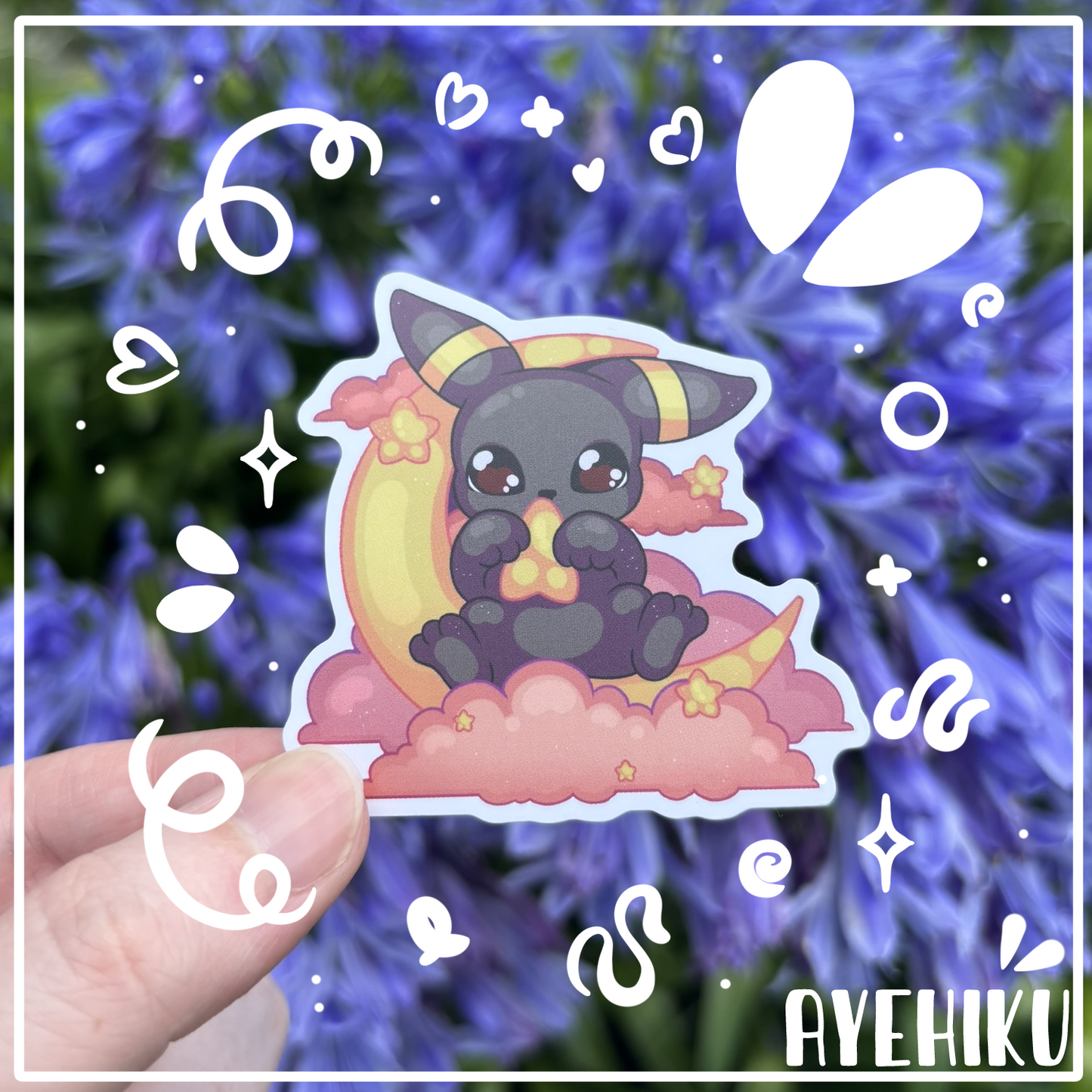 Umbreon Cute Vinyl Sticker | Matte | Chibi | Kawaii | Anime