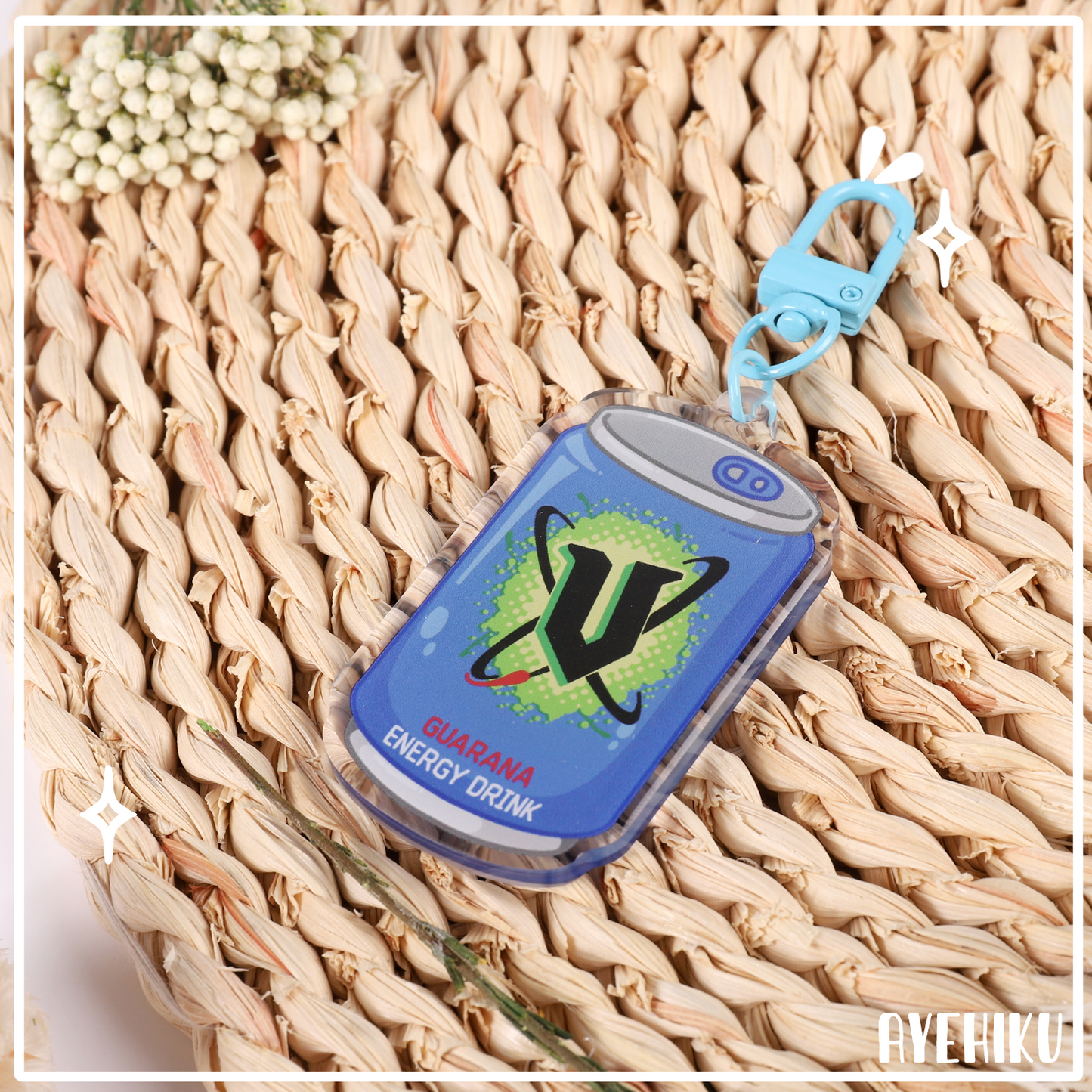 Blue V Epoxy Keychain | Gloss | Kawaii | Double Sided