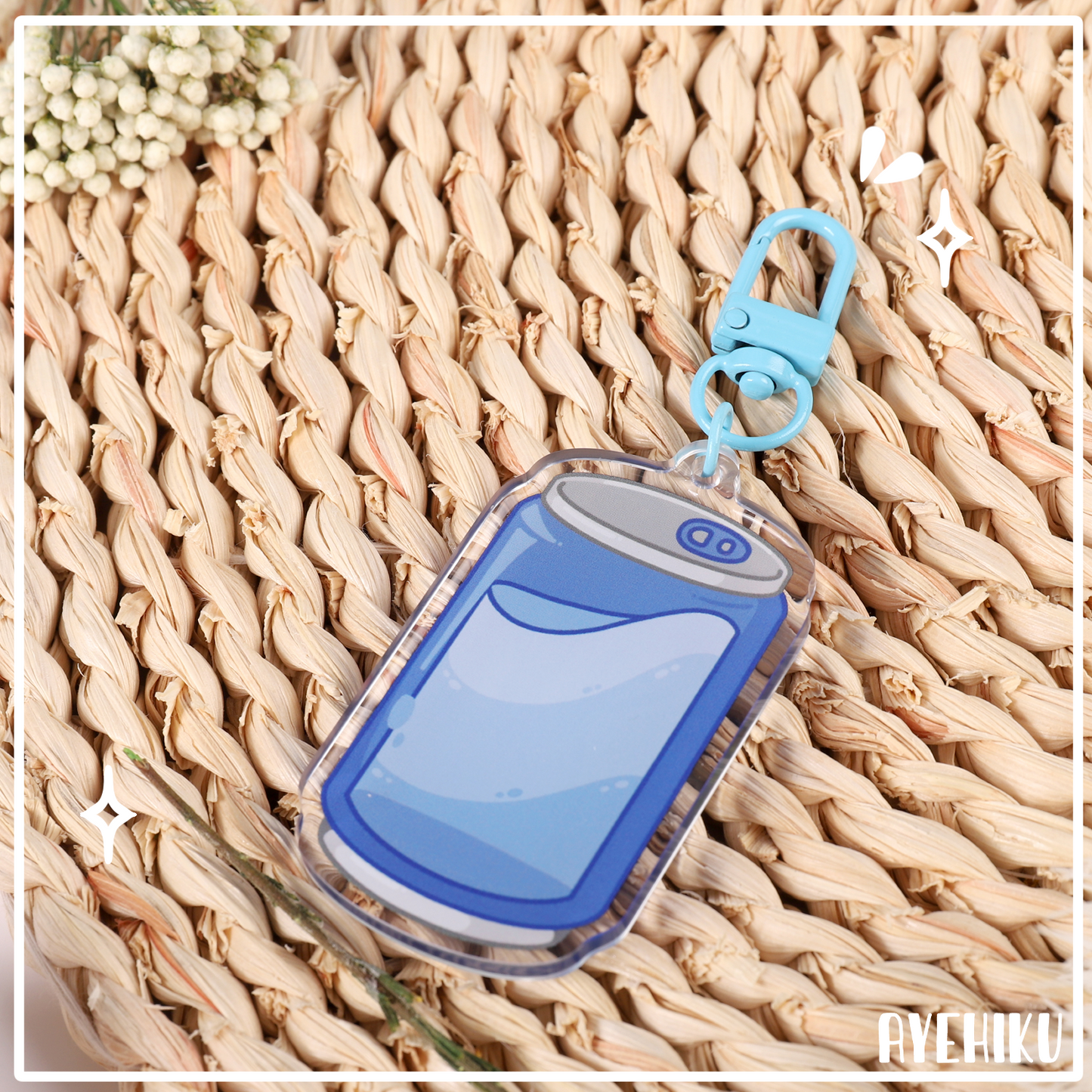 Blue V Epoxy Keychain | Gloss | Kawaii | Double Sided