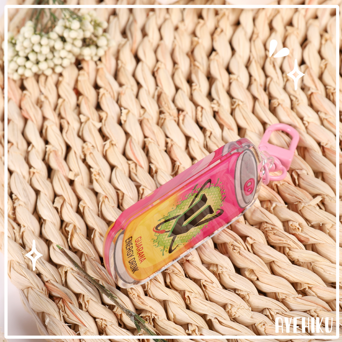 Pink V Epoxy Keychain | Gloss | Kawaii | Double Sided