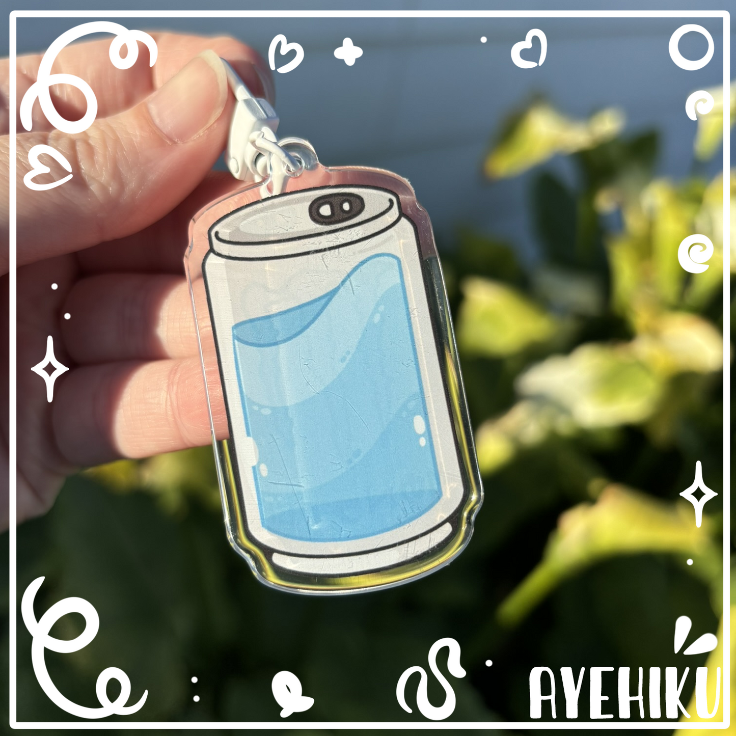 White Monster Epoxy Keychain | Gloss | Kawaii | Double Sided