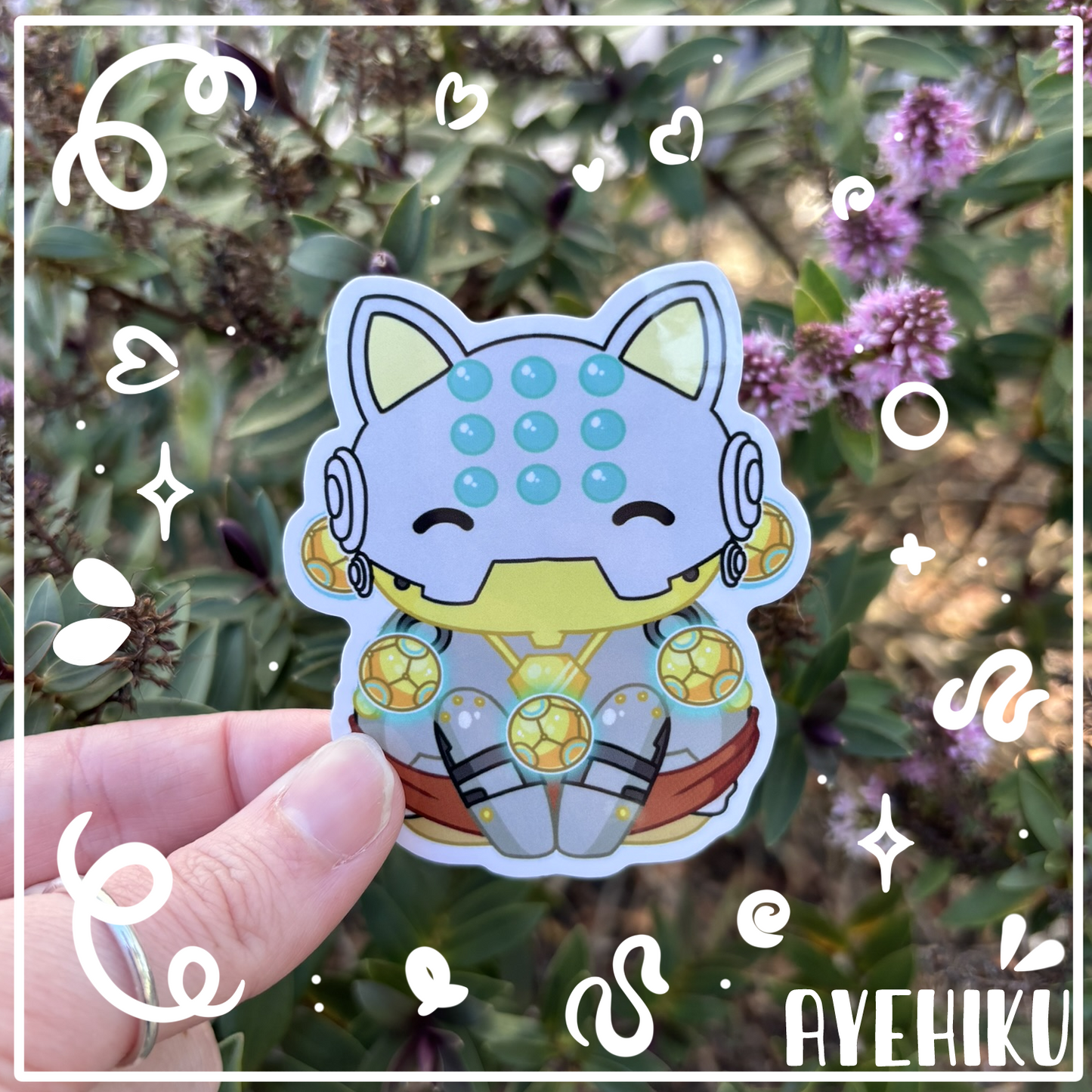 Zen Cat Cute Vinyl Sticker | Gloss | Kitty | Kawaii | Anime