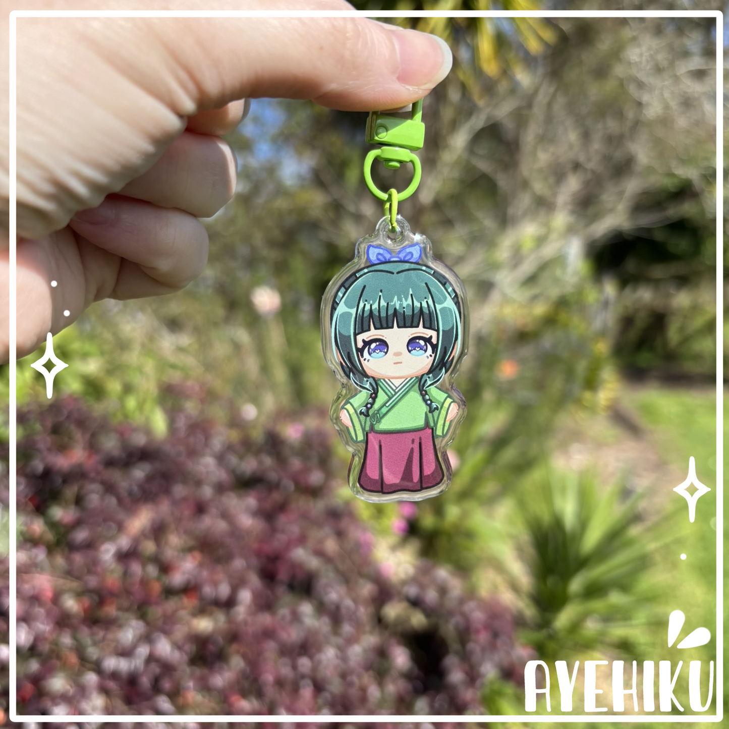 Mao Green Epoxy Keychain | Gloss | Kawaii | Anime |
