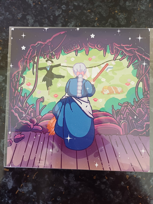 Sophie, Howl moving castle Print Poster | Matte | Chibi | Kawaii