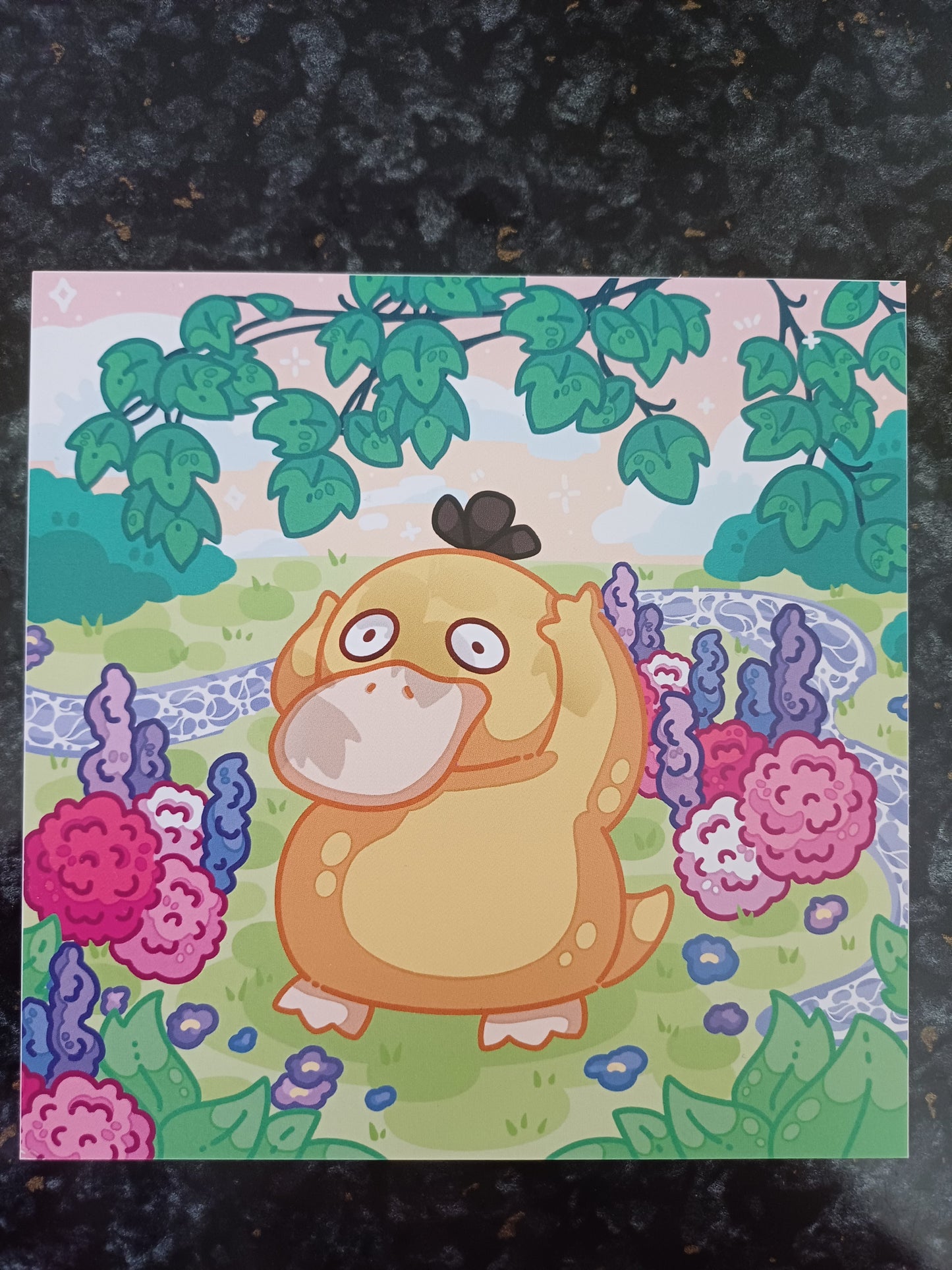 Psyduck Print Poster | Matte | Chibi | Kawaii