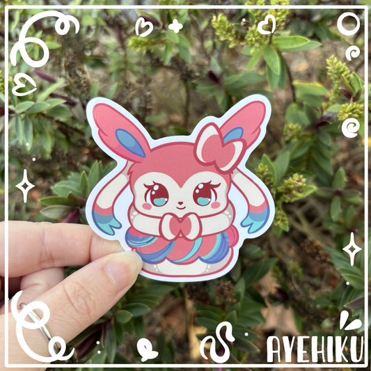 Sylveon Macaroon Cute Vinyl Sticker | Gloss  | Kawaii | Anime