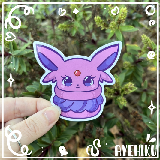 Espeon Macaroon Cute Vinyl Sticker | Gloss | Kawaii | Anime