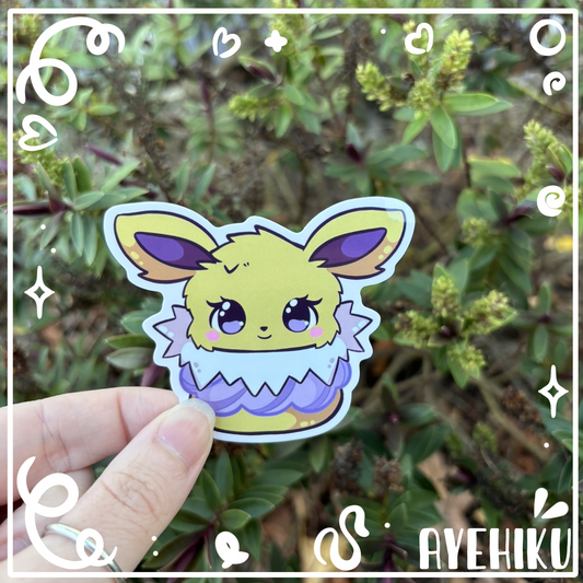 Jolteon Macaroon Cute Vinyl Sticker | Gloss | Kawaii | Anime