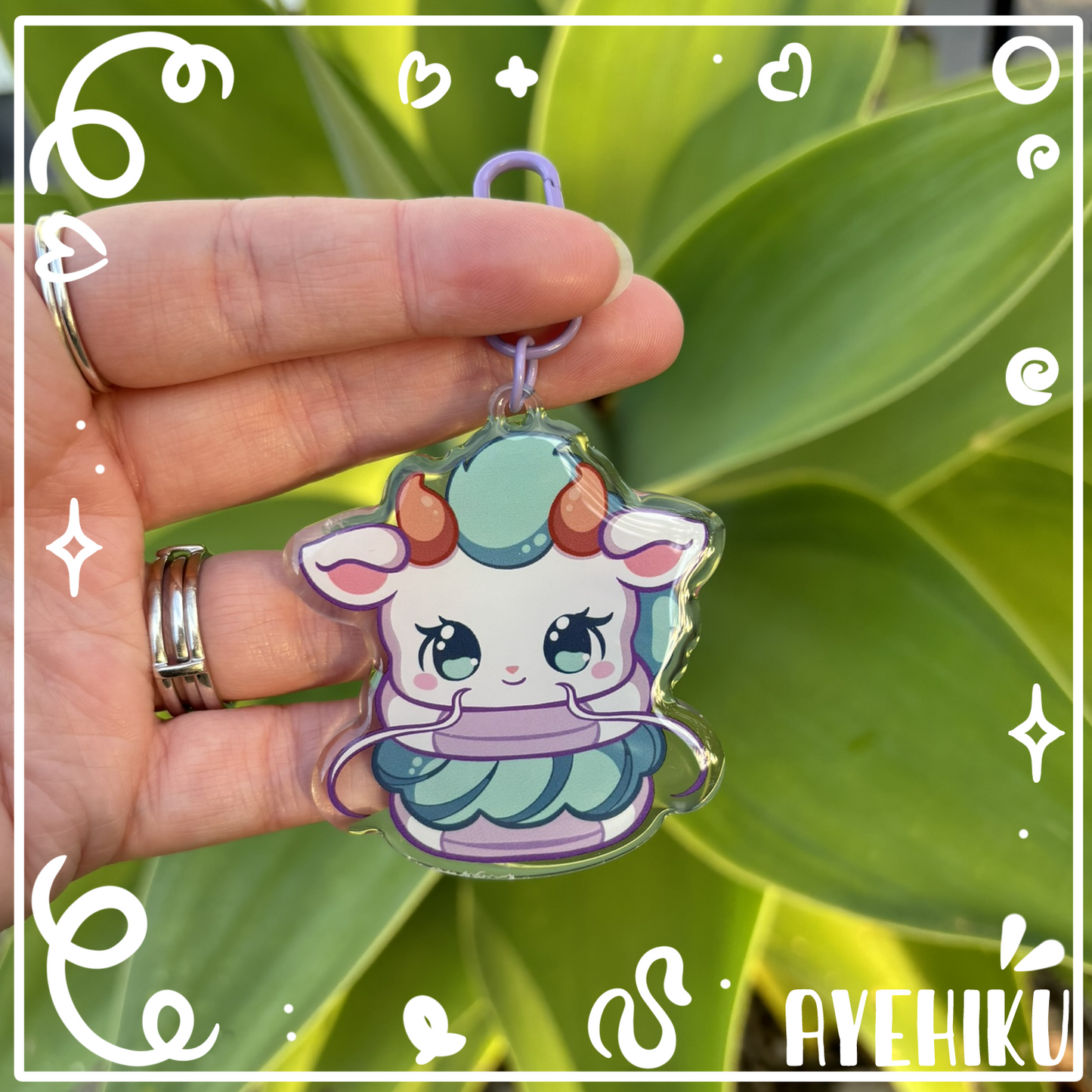 Haku Macaroon Epoxy Keychain | Gloss | Kawaii | Anime