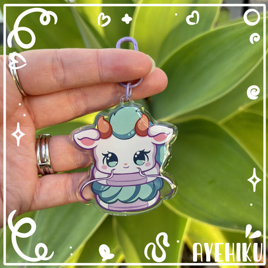 Haku Macaroon Epoxy Keychain | Gloss | Kawaii | Anime