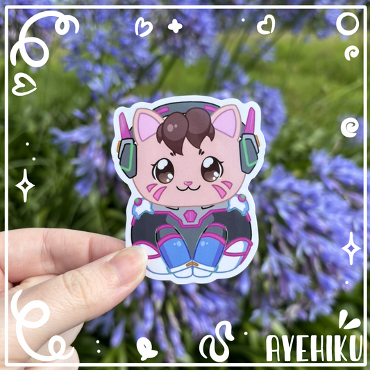 DVA Cat Cute Vinyl Sticker | Gloss | Kitty | Kawaii | Anime