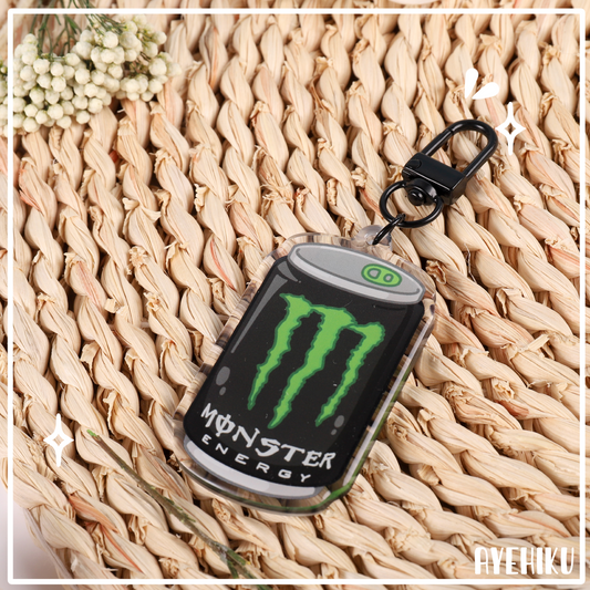 Black Monster Epoxy Keychain | Gloss | Kawaii | Double Sided