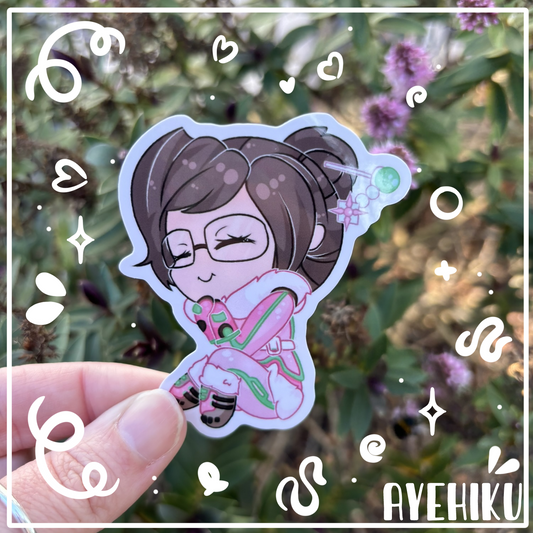 Pink Mei Cute Vinyl Sticker | Gloss | Kawaii | Anime